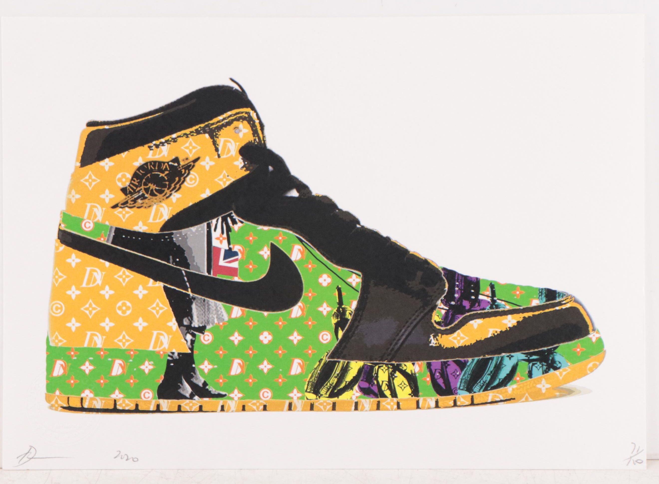 Death NYC Pop Art Offset Lithograph of Air Jordans, 2020
