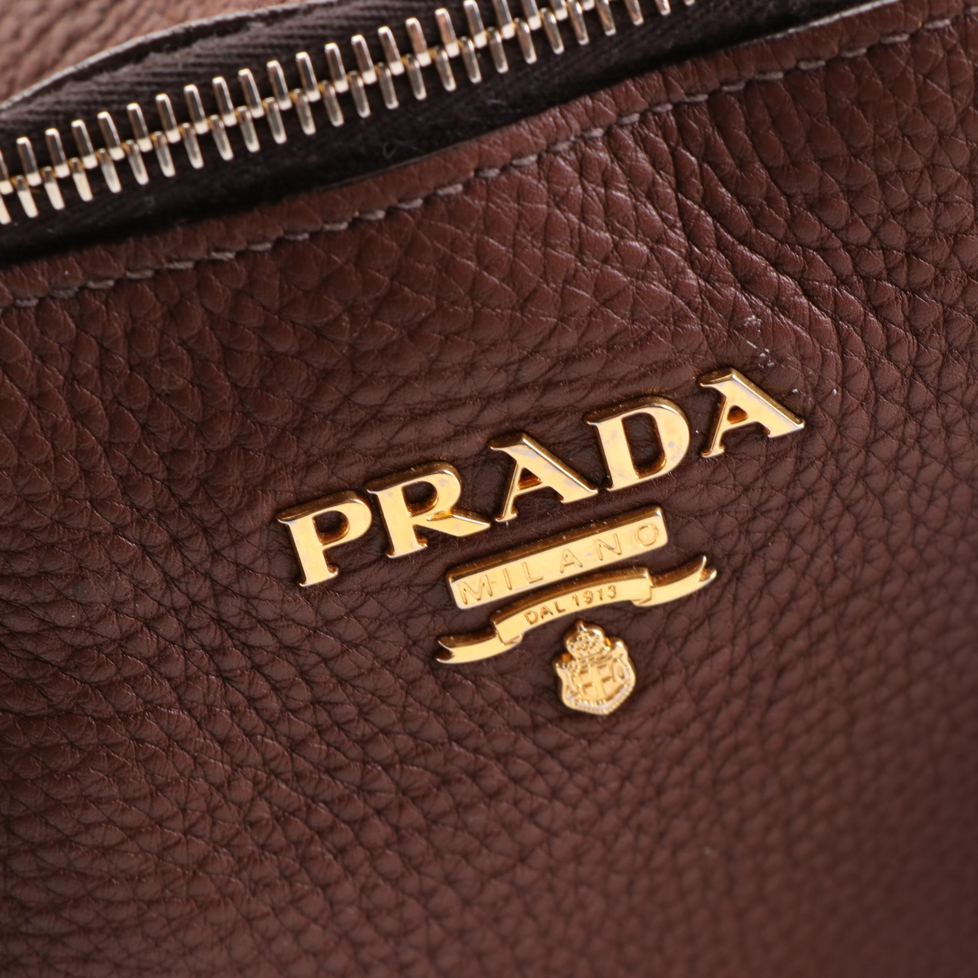Prada Grained Leather Two-Way Bag
