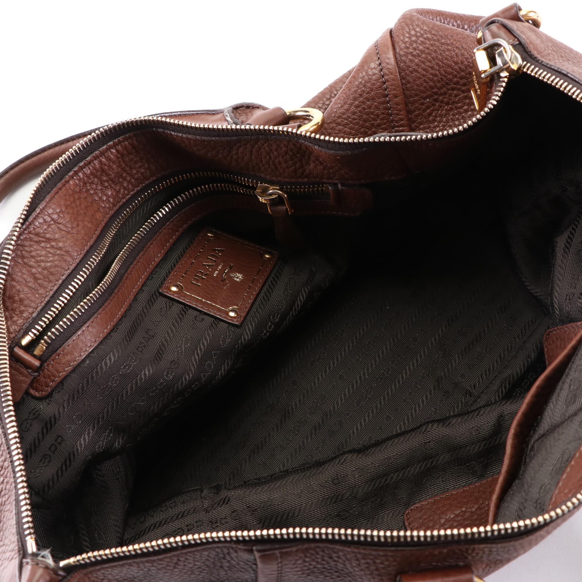 Prada Grained Leather Two-Way Bag