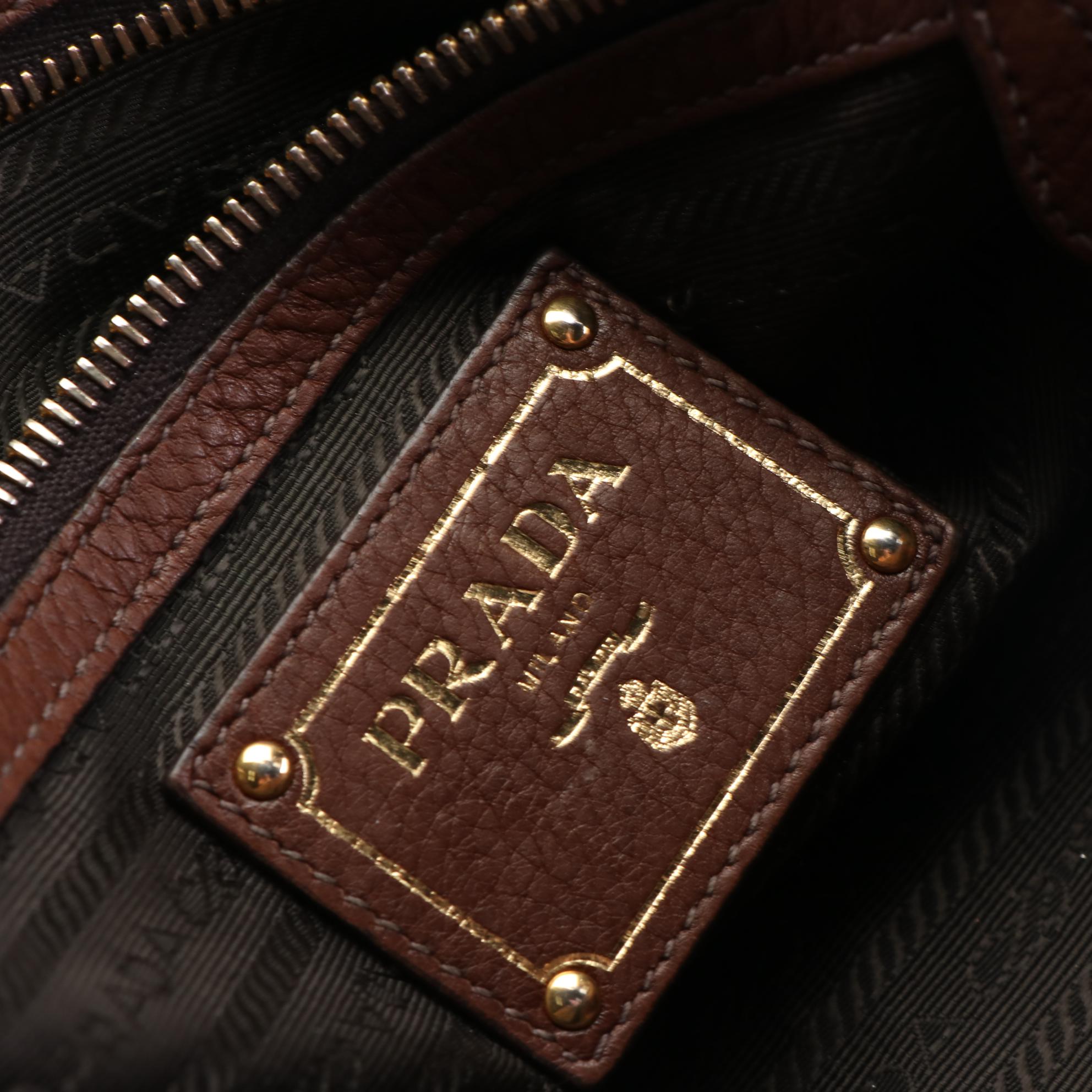 Prada Grained Leather Two-Way Bag