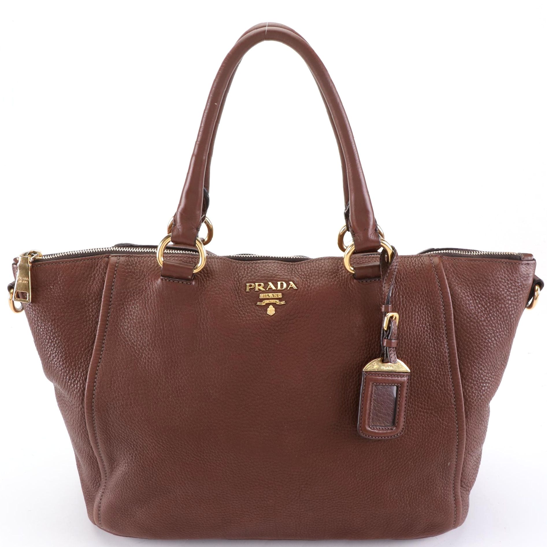 Prada Grained Leather Two-Way Bag