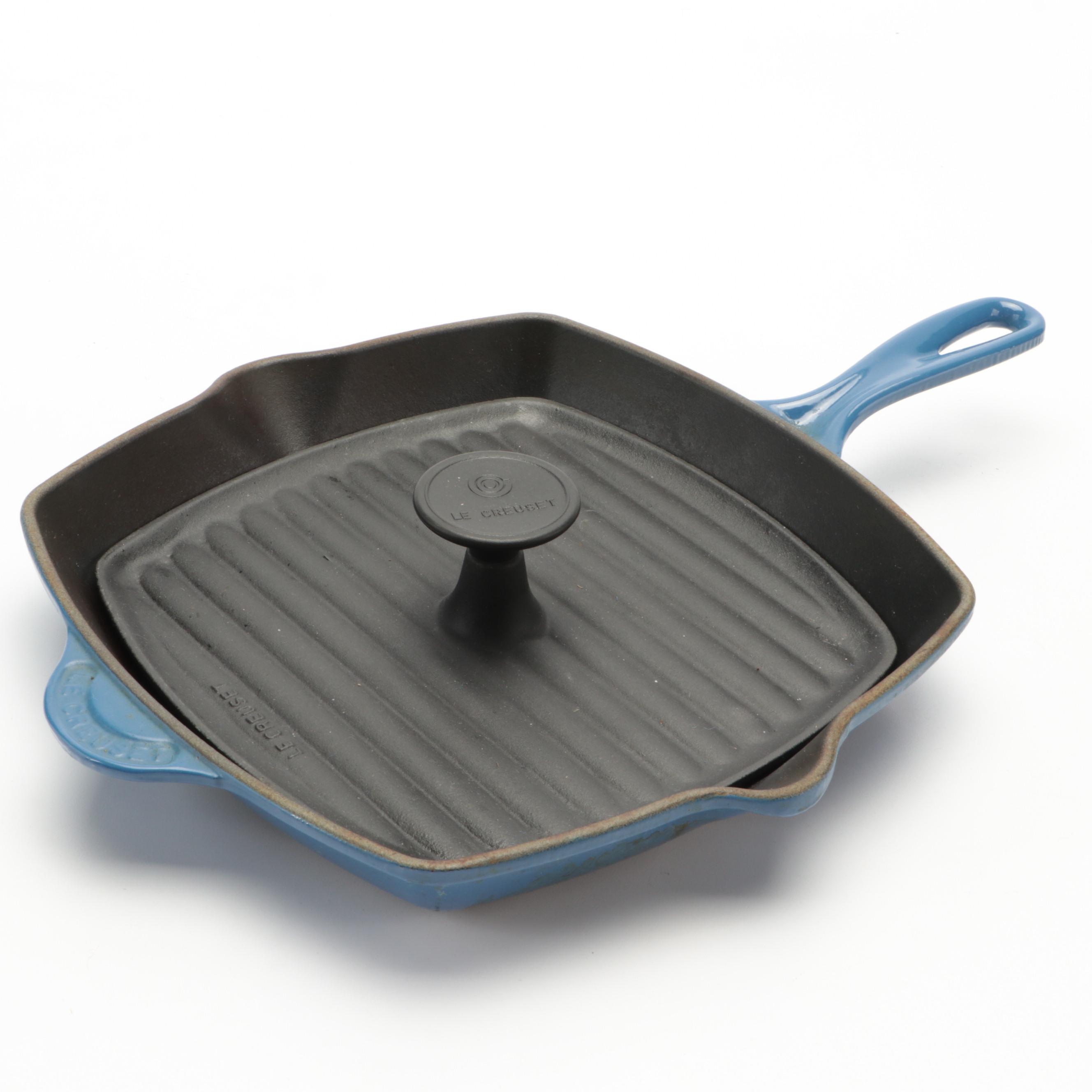 Le Creuset Marseille Cast Iron Griddle and Pie Pan with Other Serving Bowl