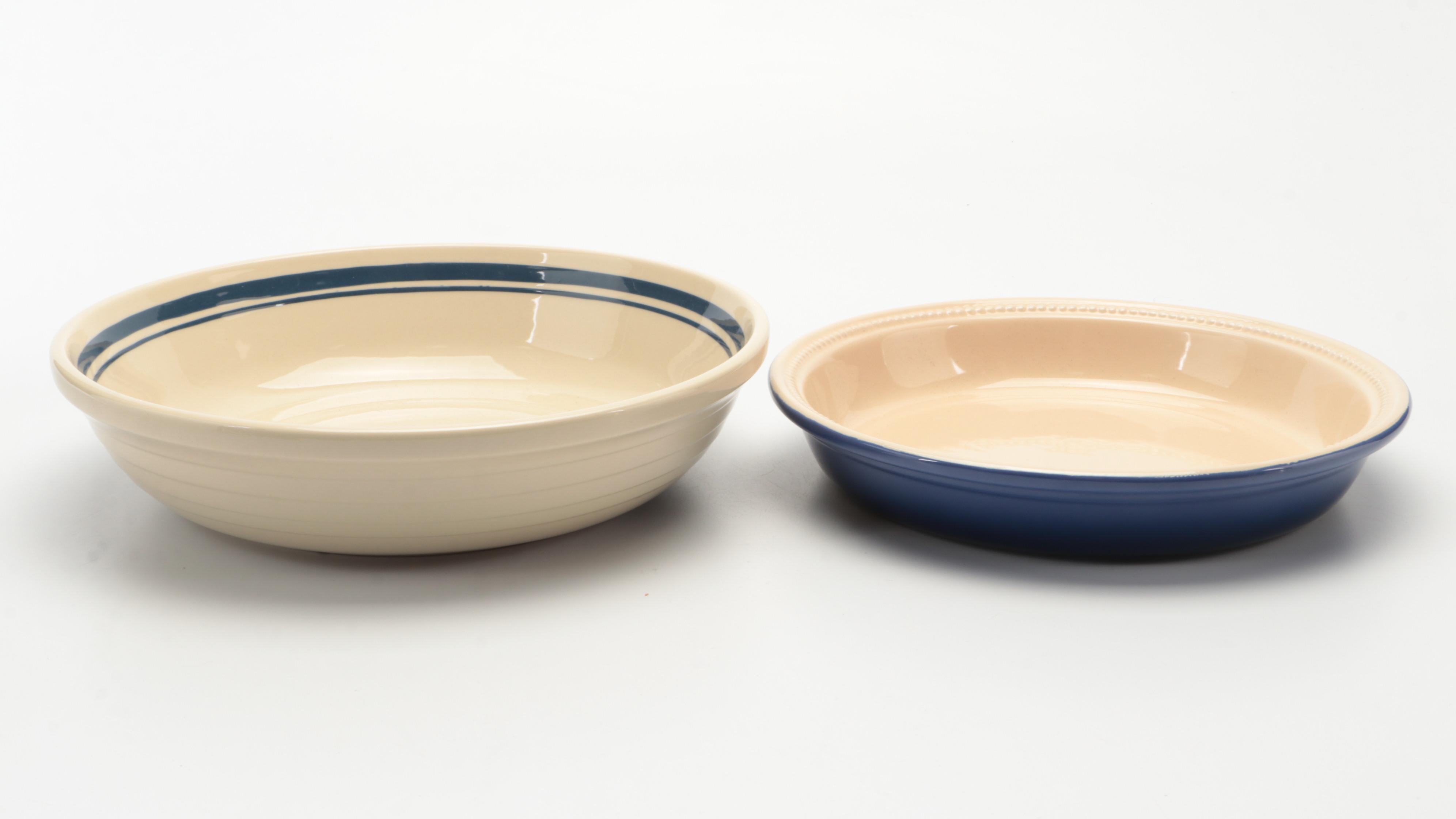 Le Creuset Marseille Cast Iron Griddle and Pie Pan with Other Serving Bowl