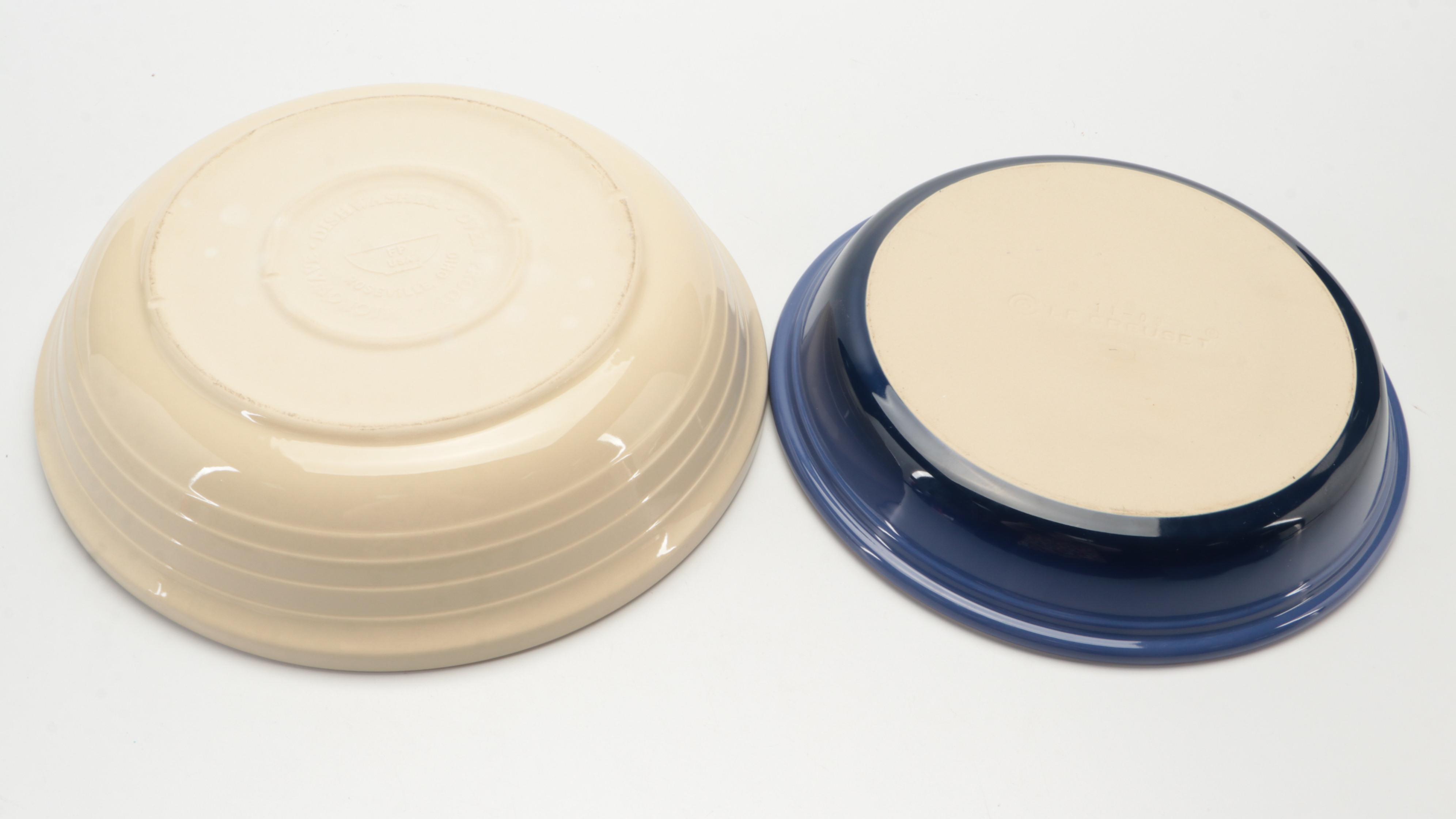 Le Creuset Marseille Cast Iron Griddle and Pie Pan with Other Serving Bowl