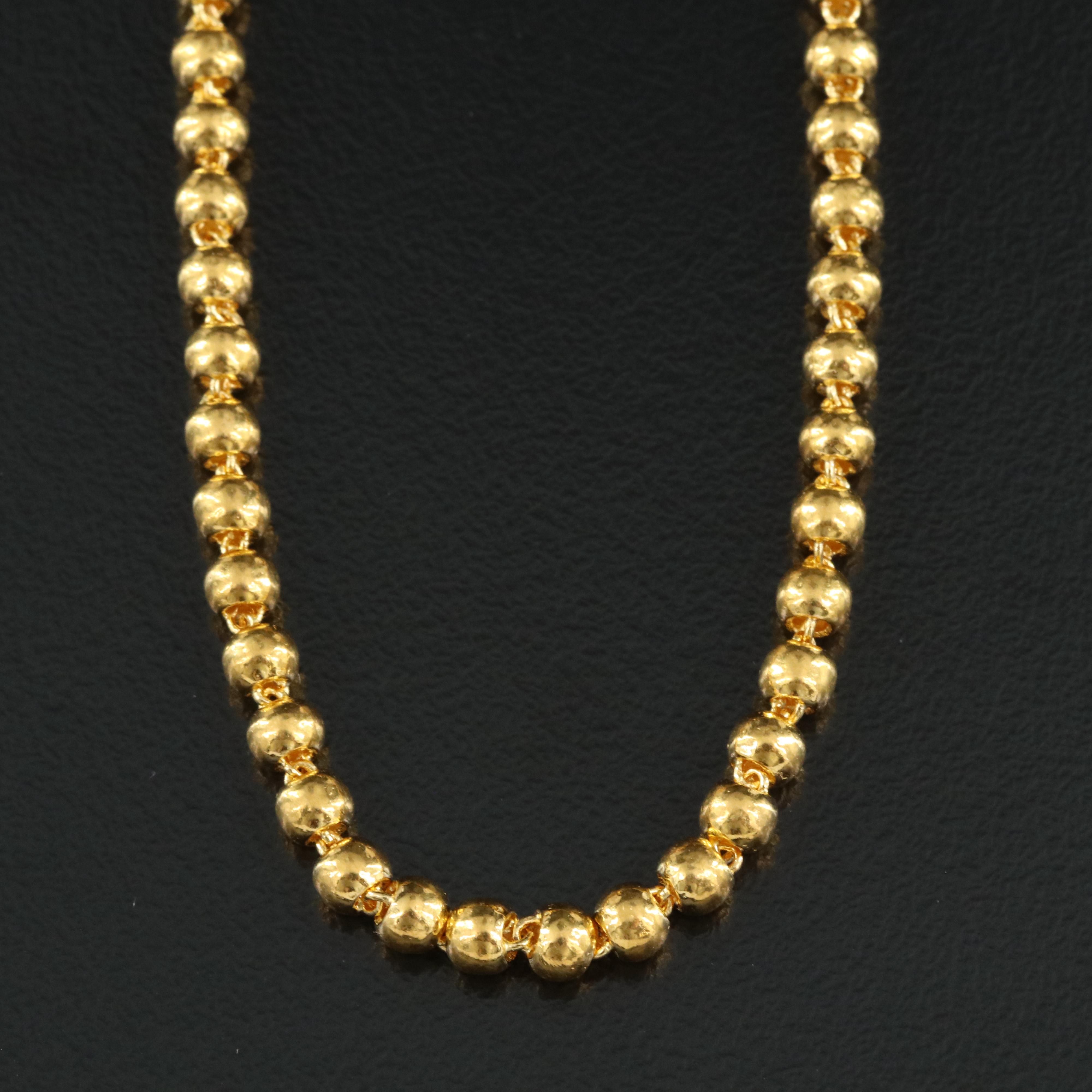 24K Bead Chain Necklace