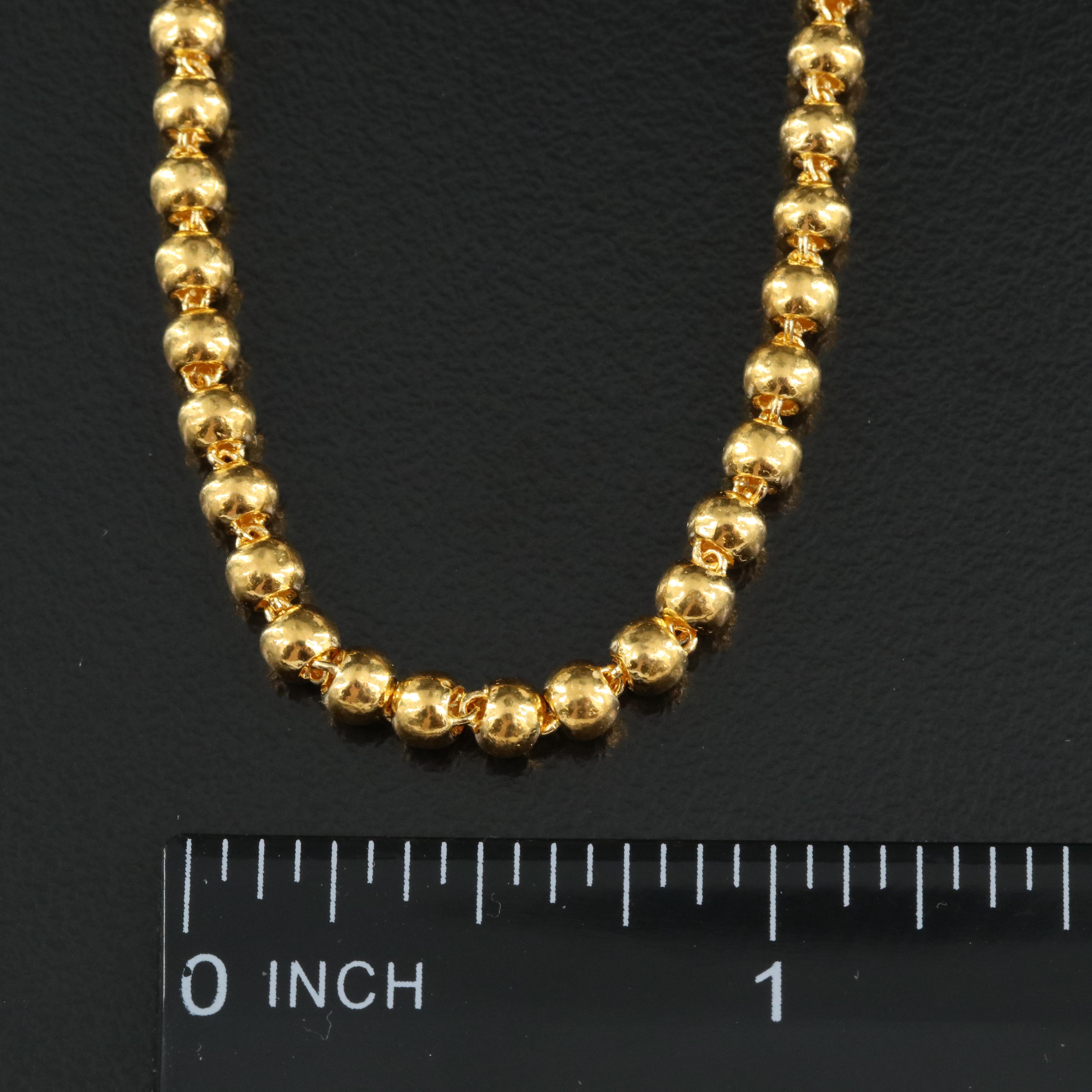 24K Bead Chain Necklace