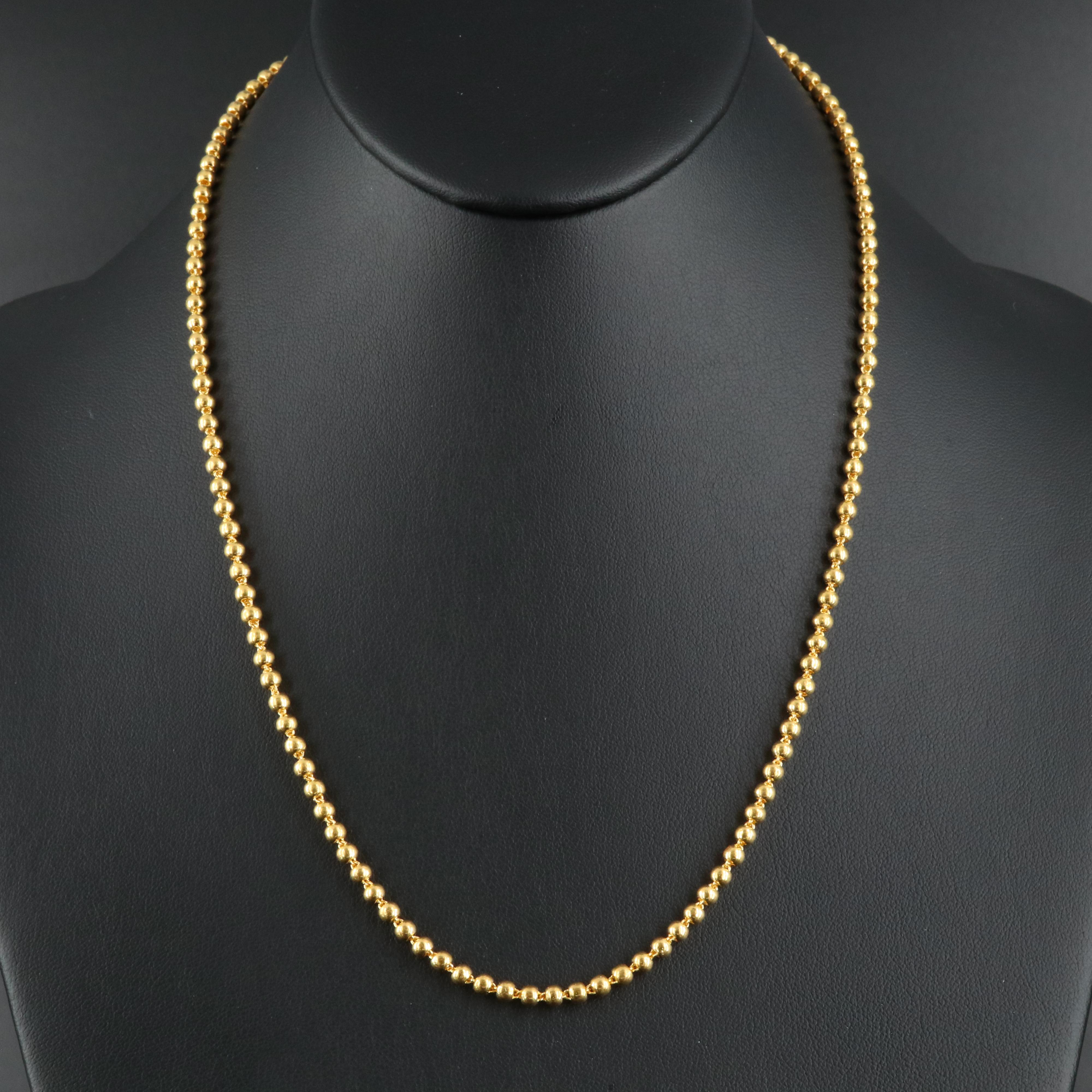 24K Bead Chain Necklace
