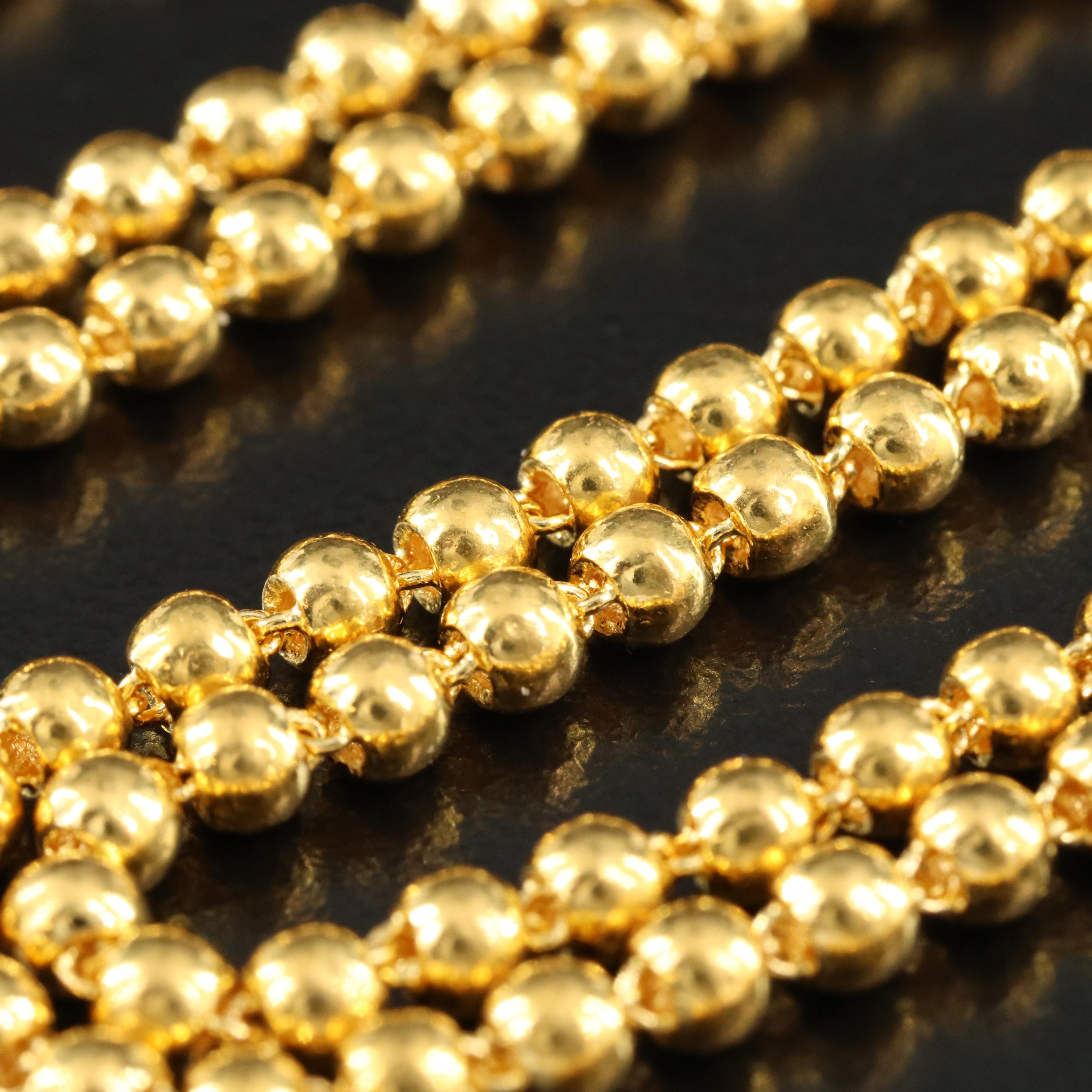 24K Bead Chain Necklace
