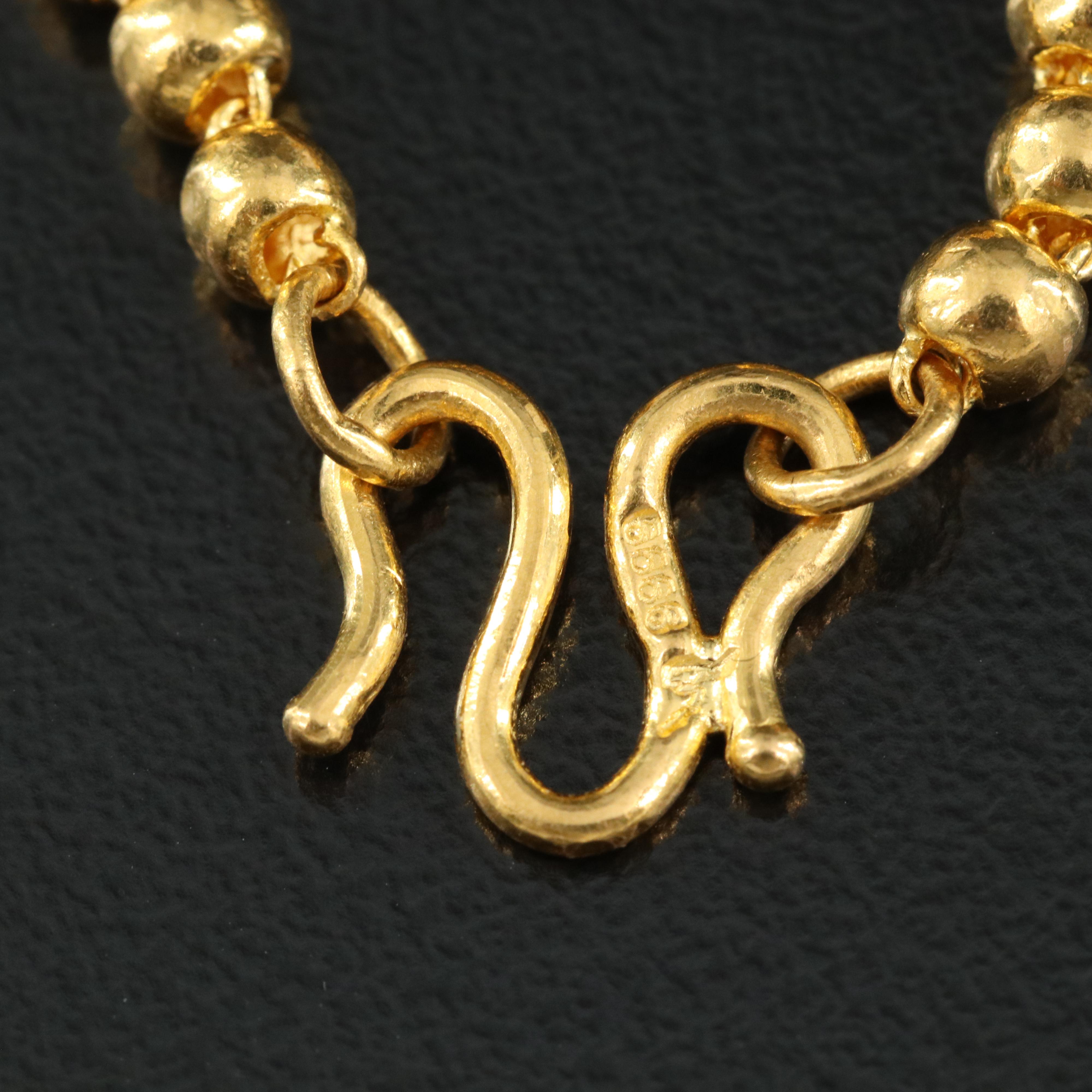24K Bead Chain Necklace