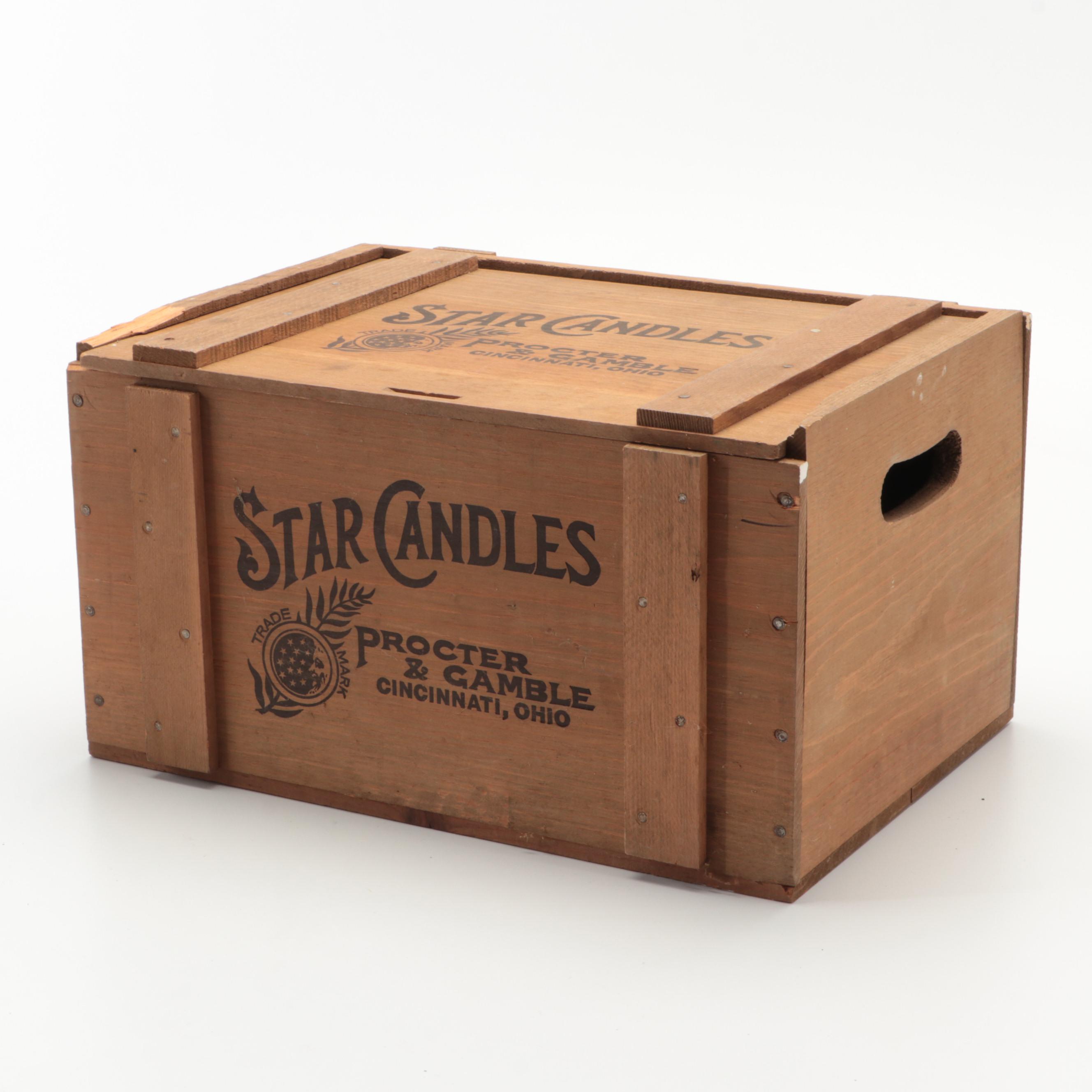 Procter & Gamble Star Candles Wooden Crates, Mid/Late 20th C.