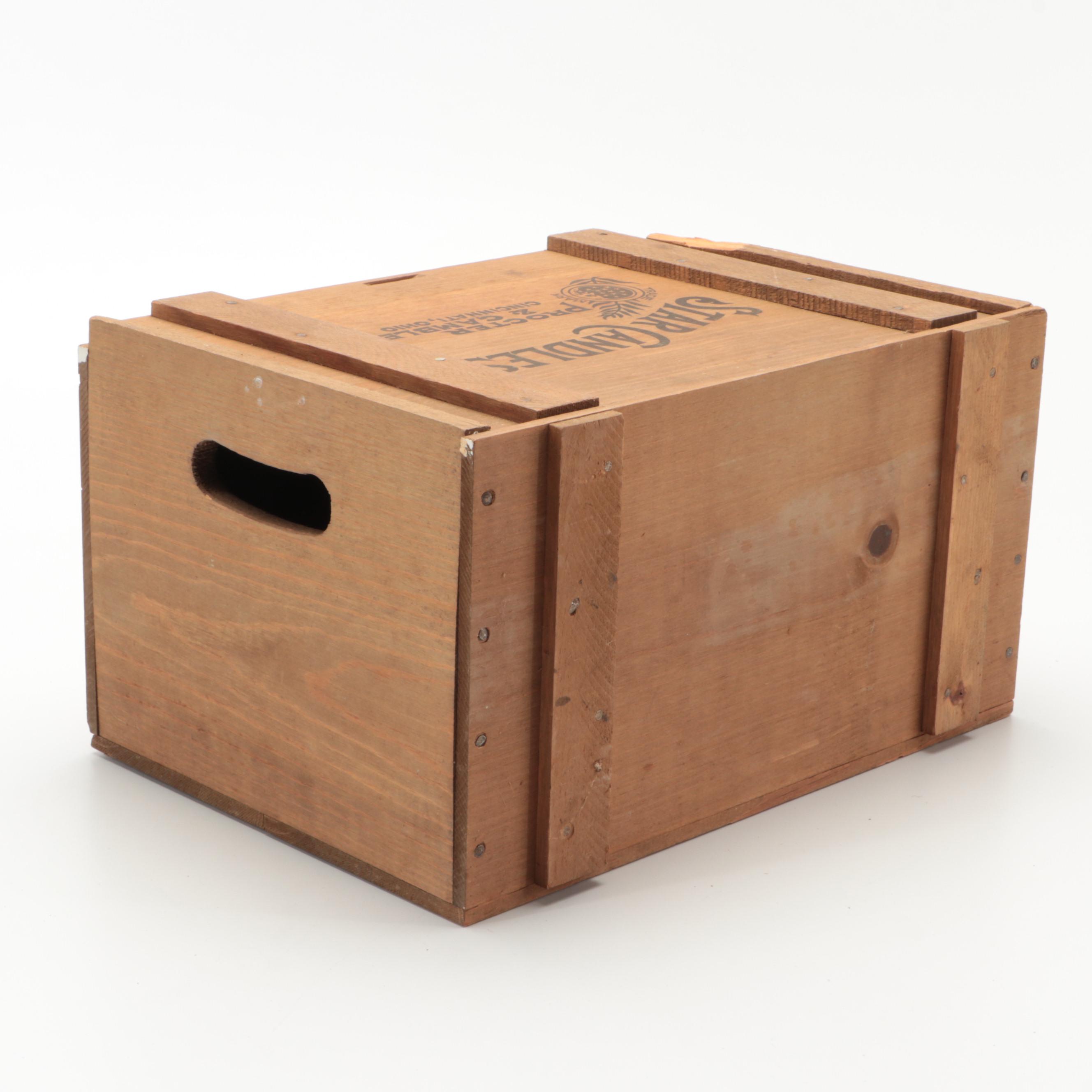 Procter & Gamble Star Candles Wooden Crates, Mid/Late 20th C.