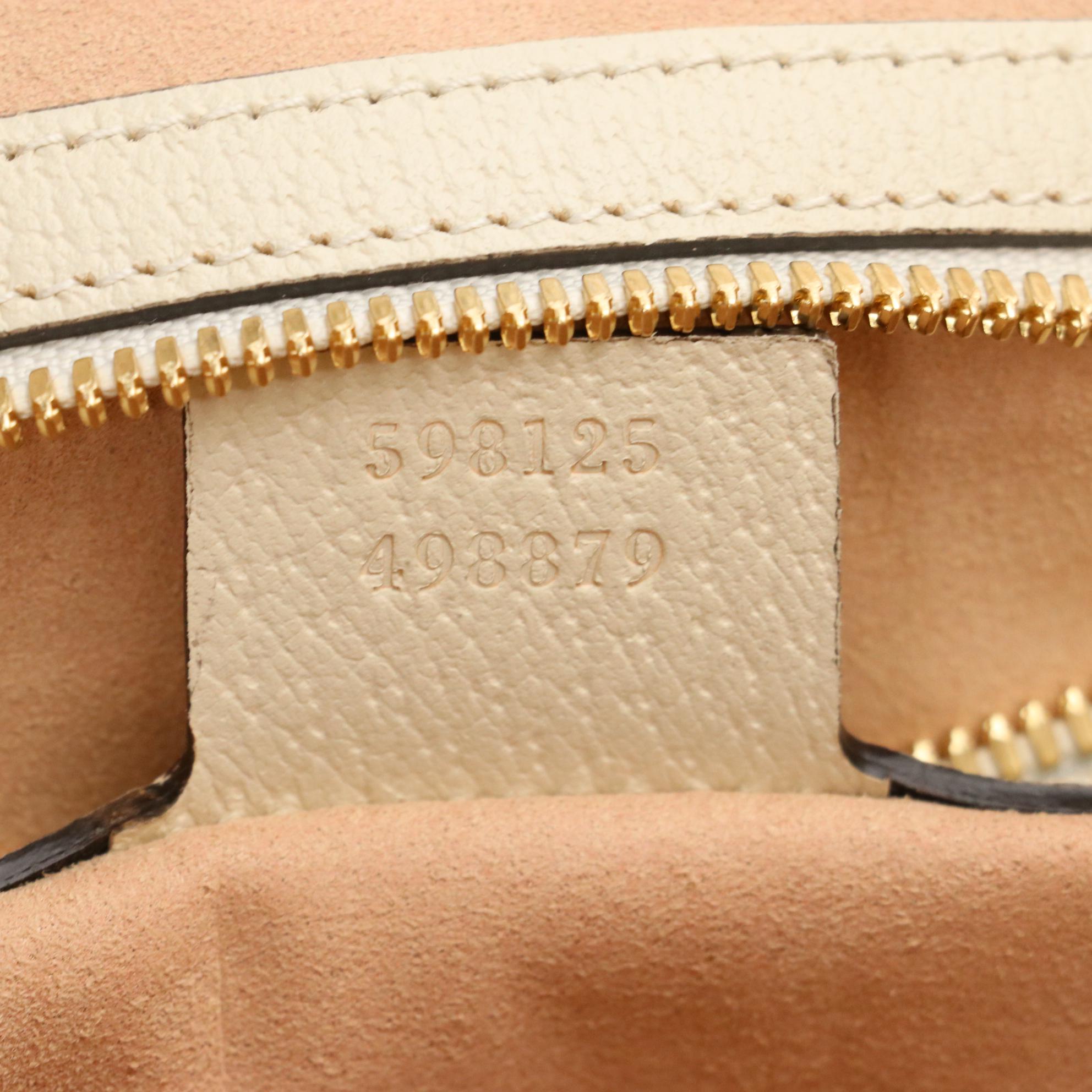 Gucci Ophidia Half Moon Hobo in Apple Print Supreme Canvas