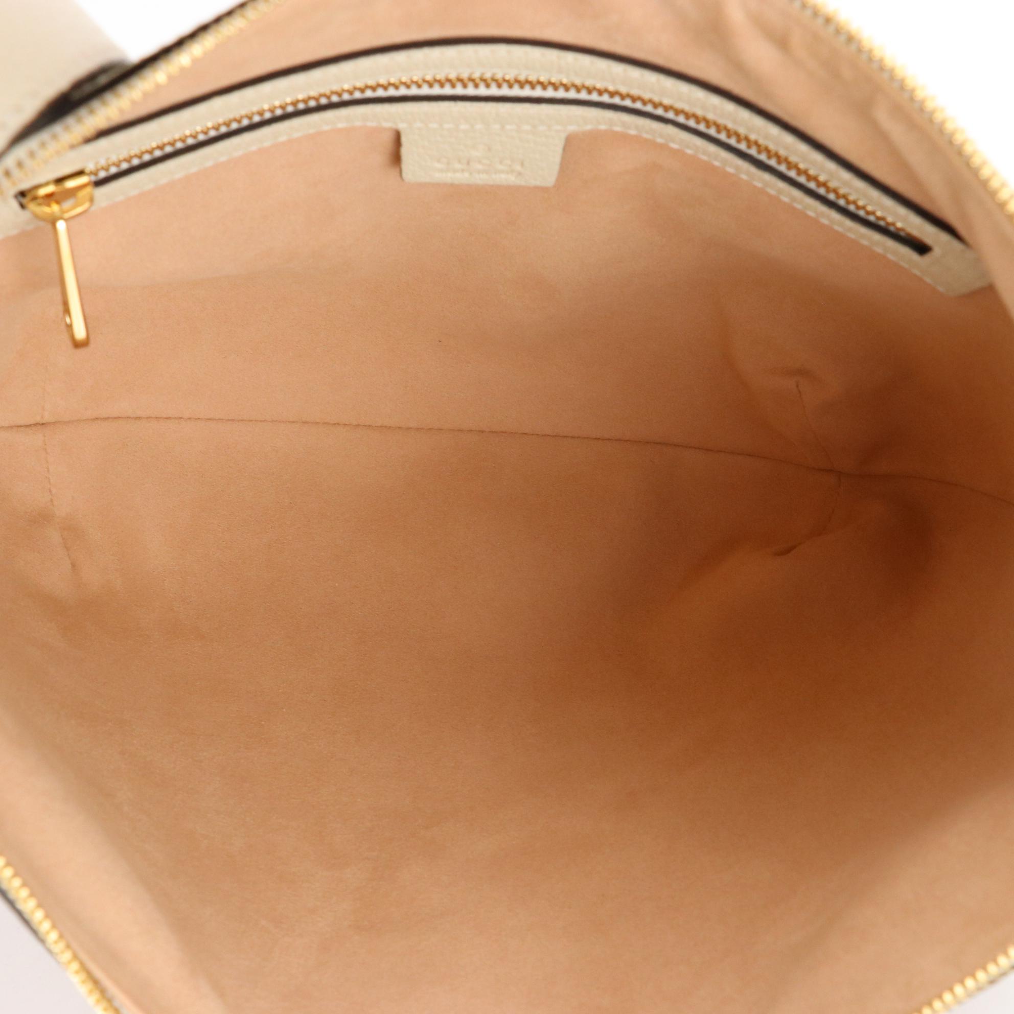 Gucci Ophidia Half Moon Hobo in Apple Print Supreme Canvas