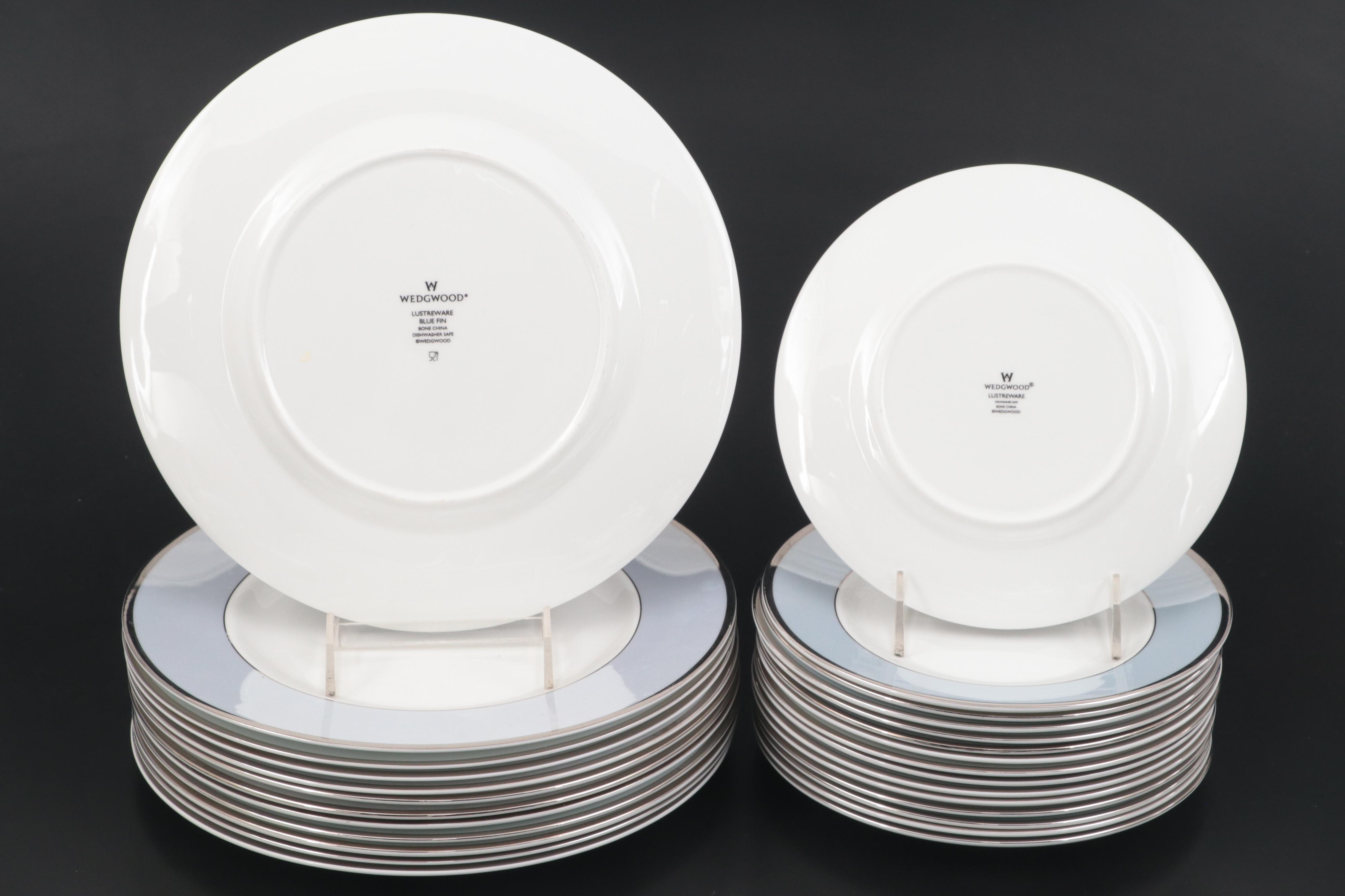 Wedgwood "Lustreware Blue Fin" and More Bone China Dinnerware