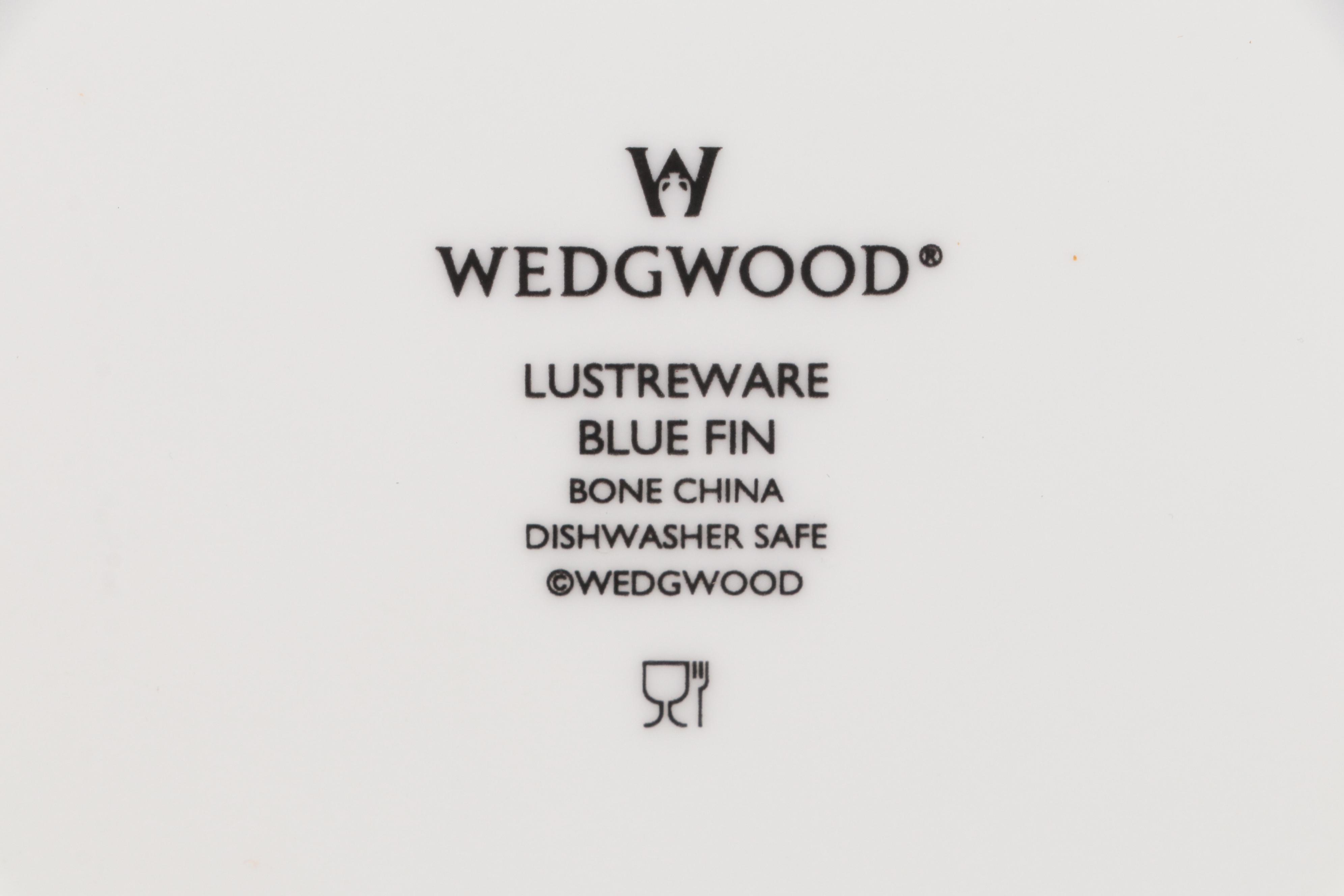 Wedgwood "Lustreware Blue Fin" and More Bone China Dinnerware