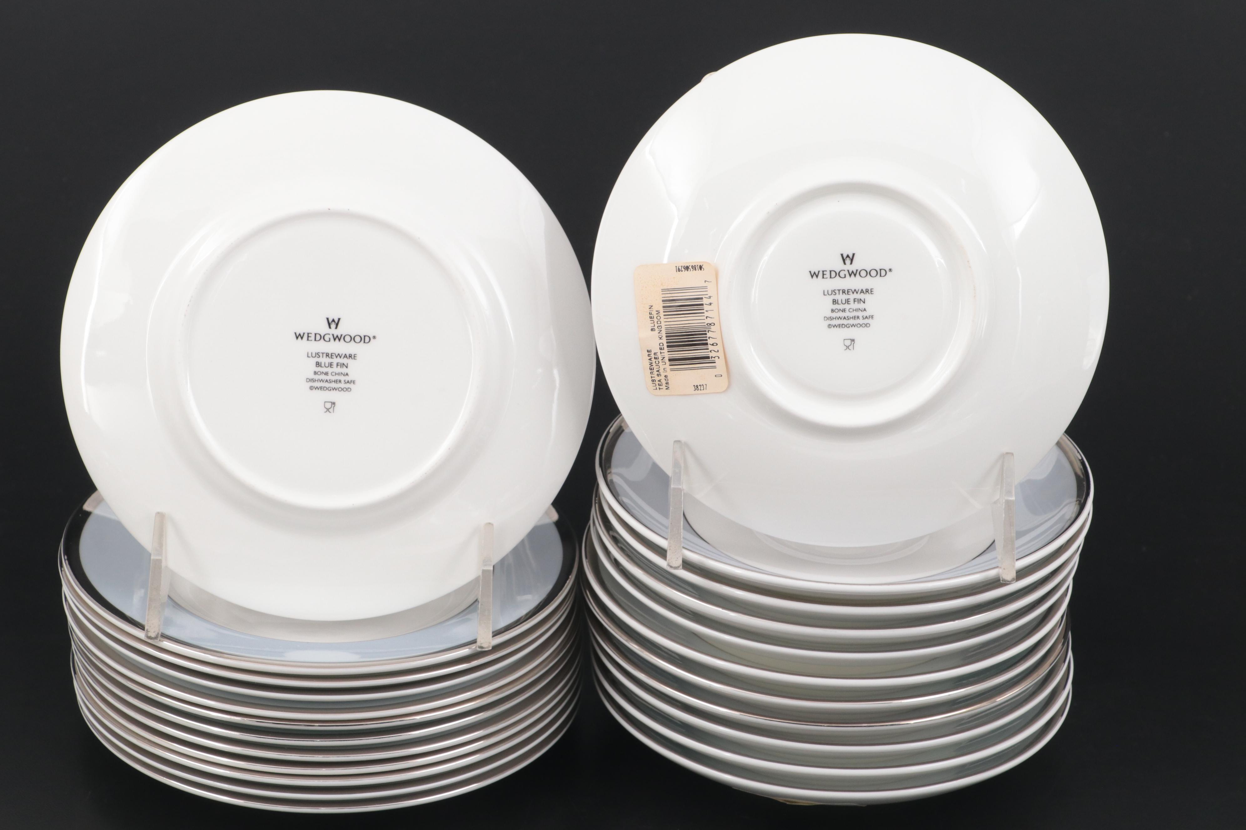 Wedgwood "Lustreware Blue Fin" and More Bone China Dinnerware