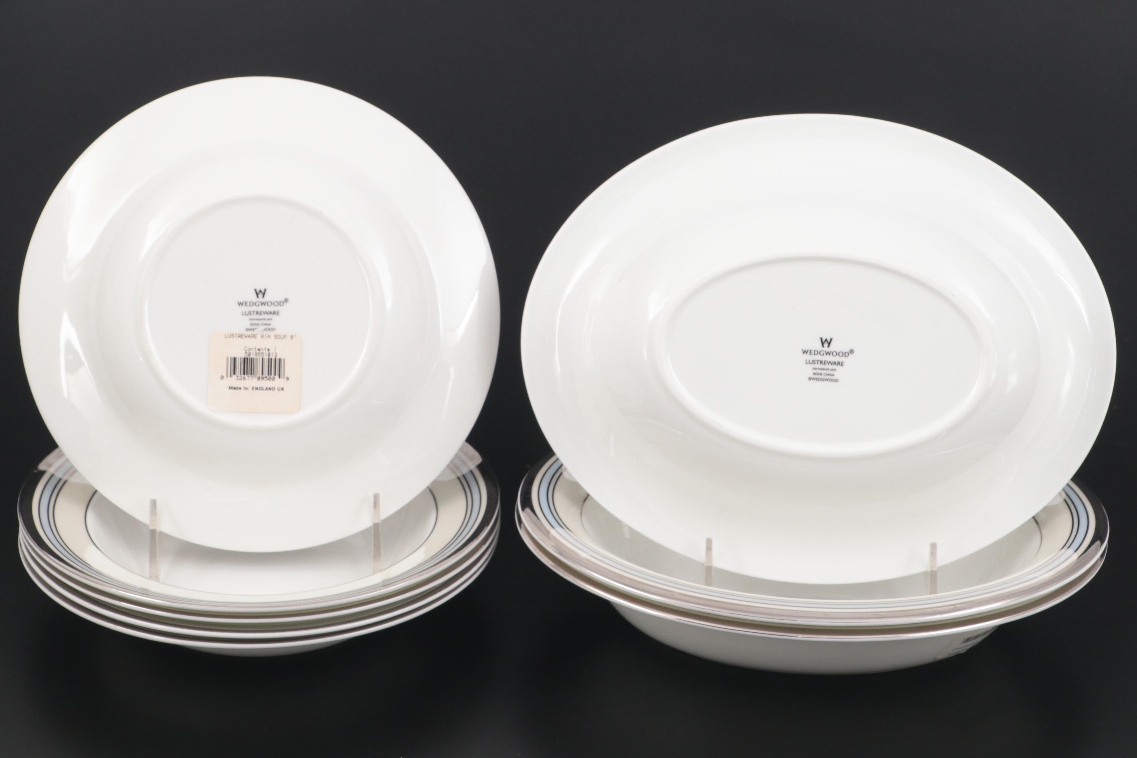 Wedgwood "Lustreware Blue Fin" and More Bone China Dinnerware