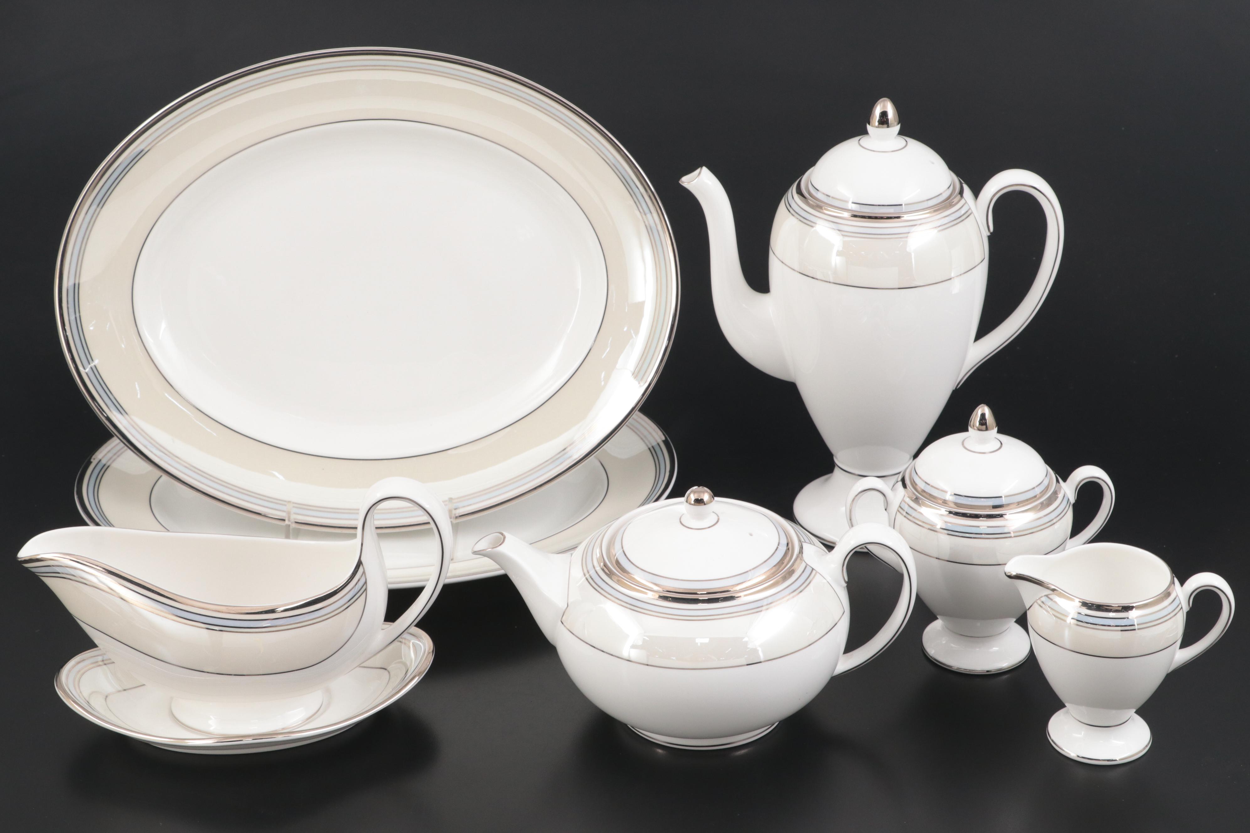 Wedgwood "Lustreware Blue Fin" and More Bone China Dinnerware