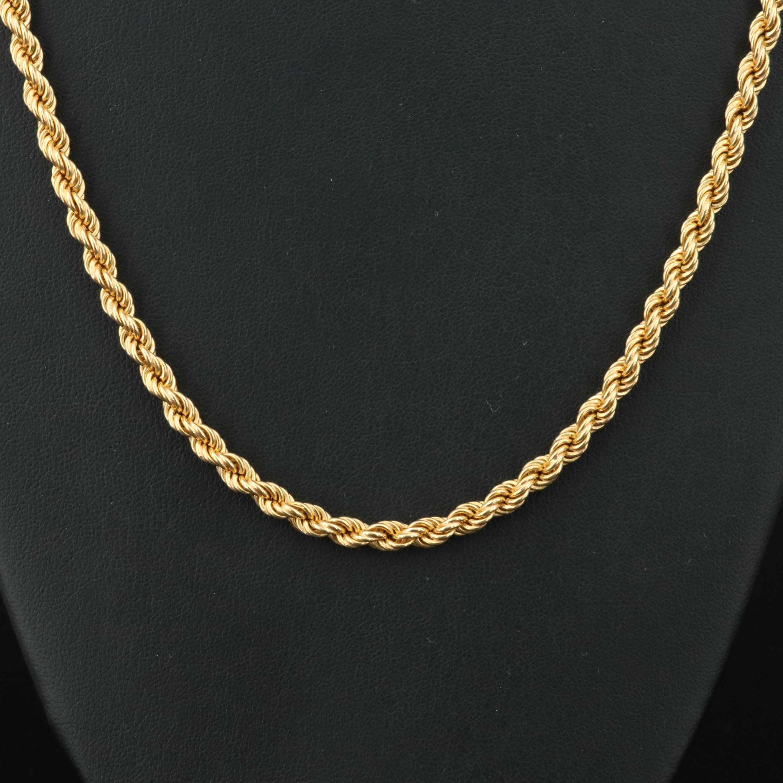 18K Rope Chain Necklace