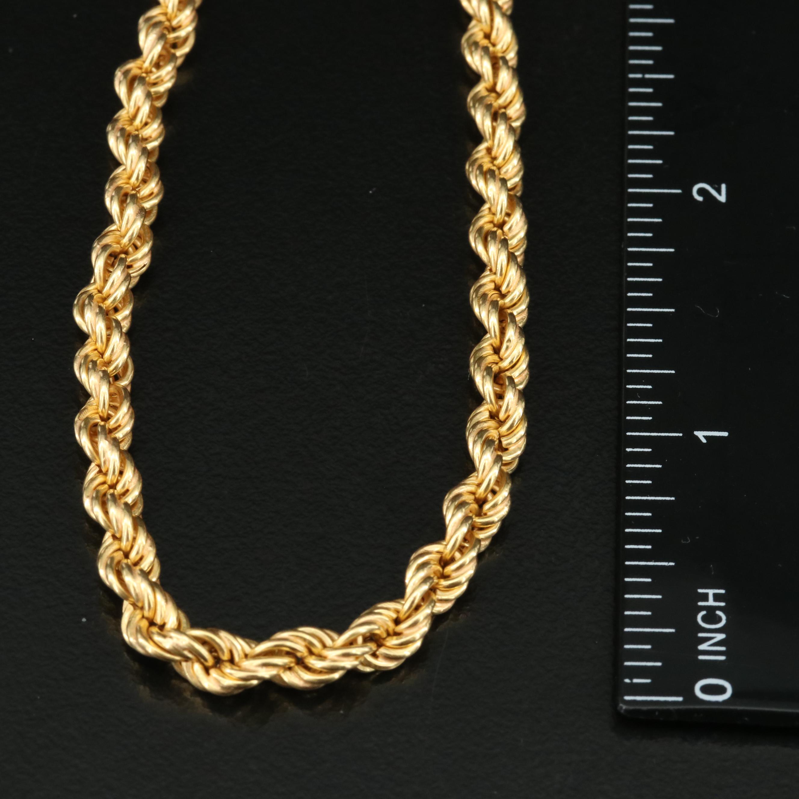 18K Rope Chain Necklace