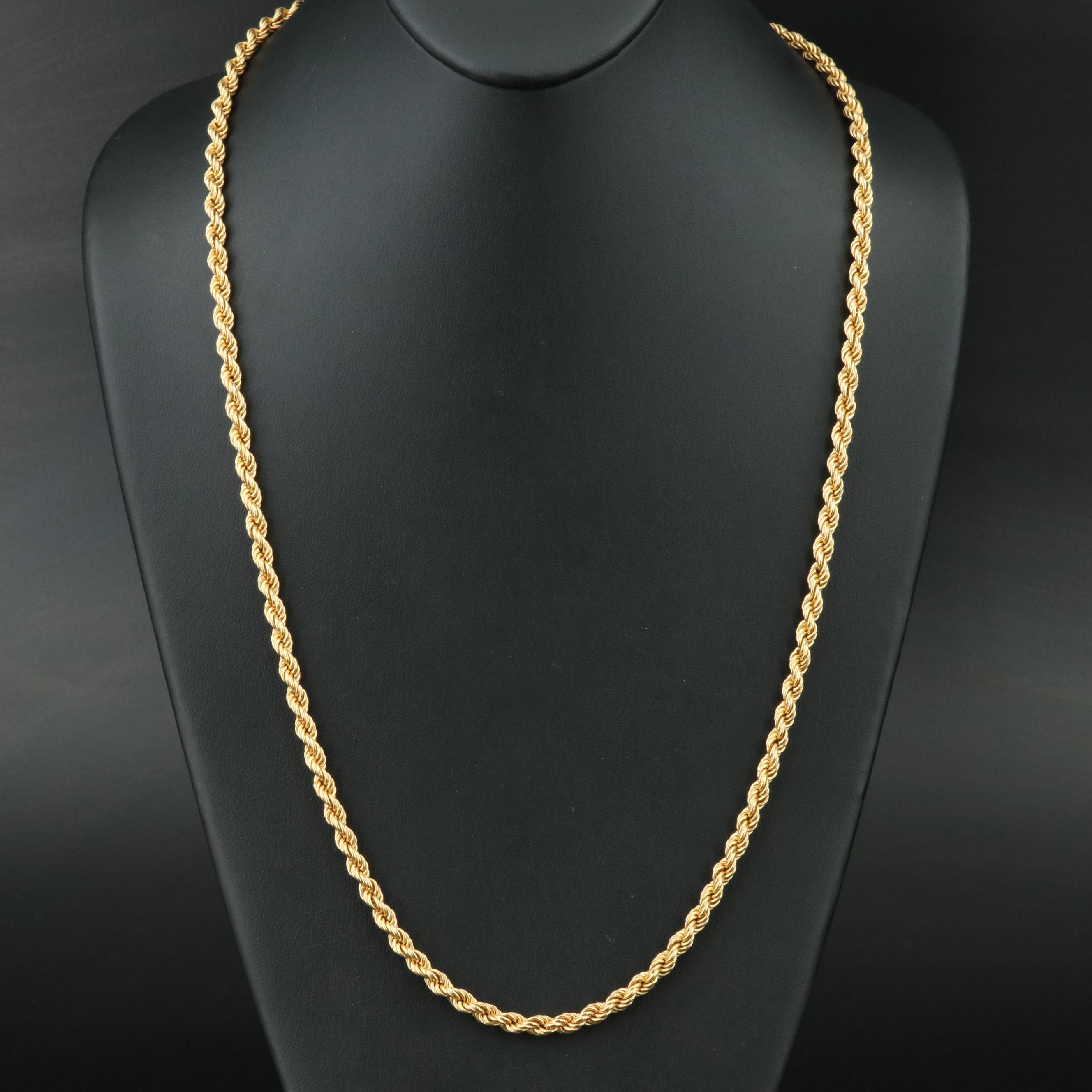 18K Rope Chain Necklace