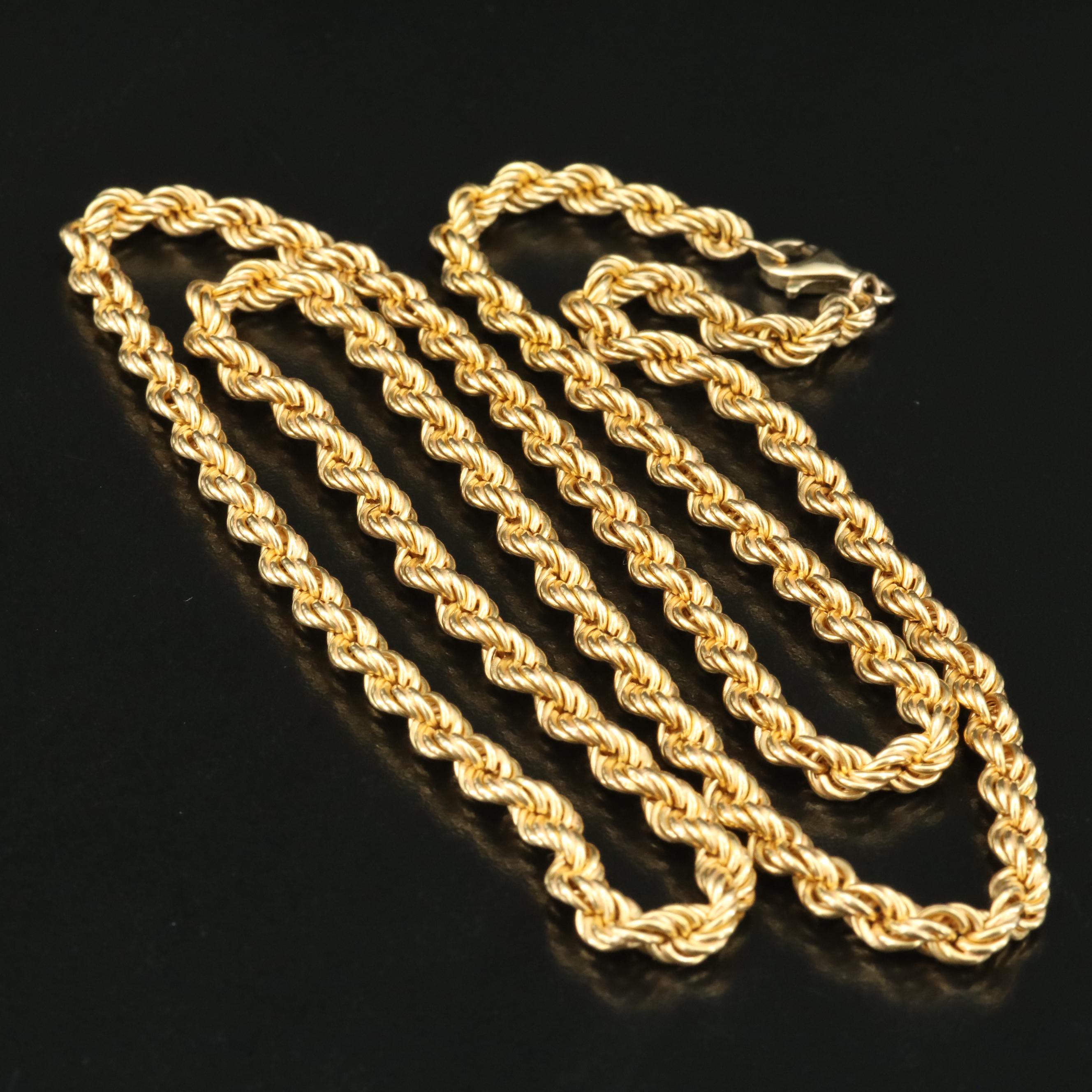 18K Rope Chain Necklace