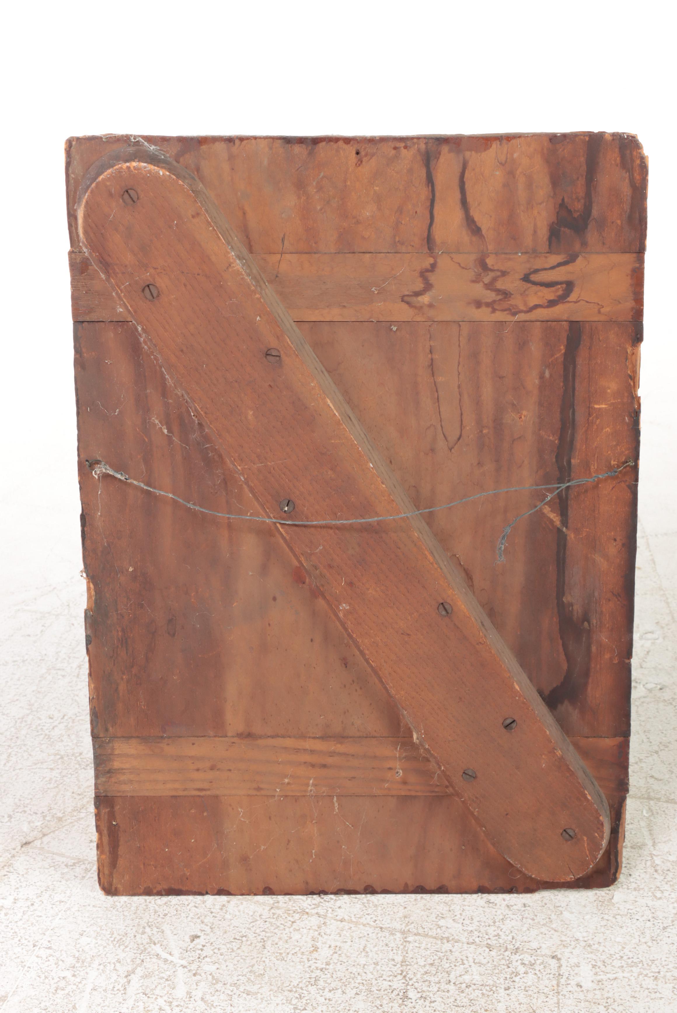 Incised Wooden Panel with Churchyard Scene