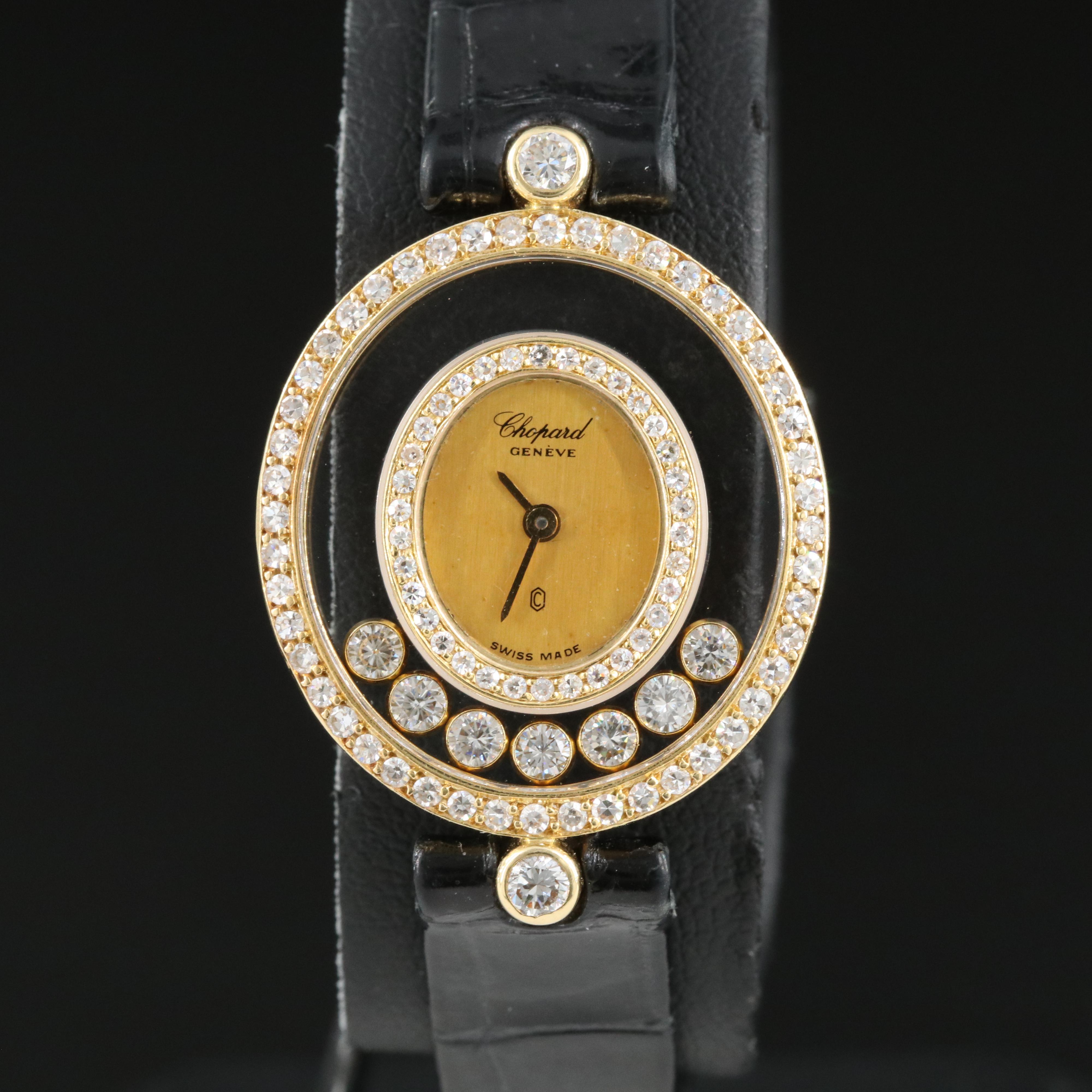 18K and Diamond Chopard Happy Diamonds Watch