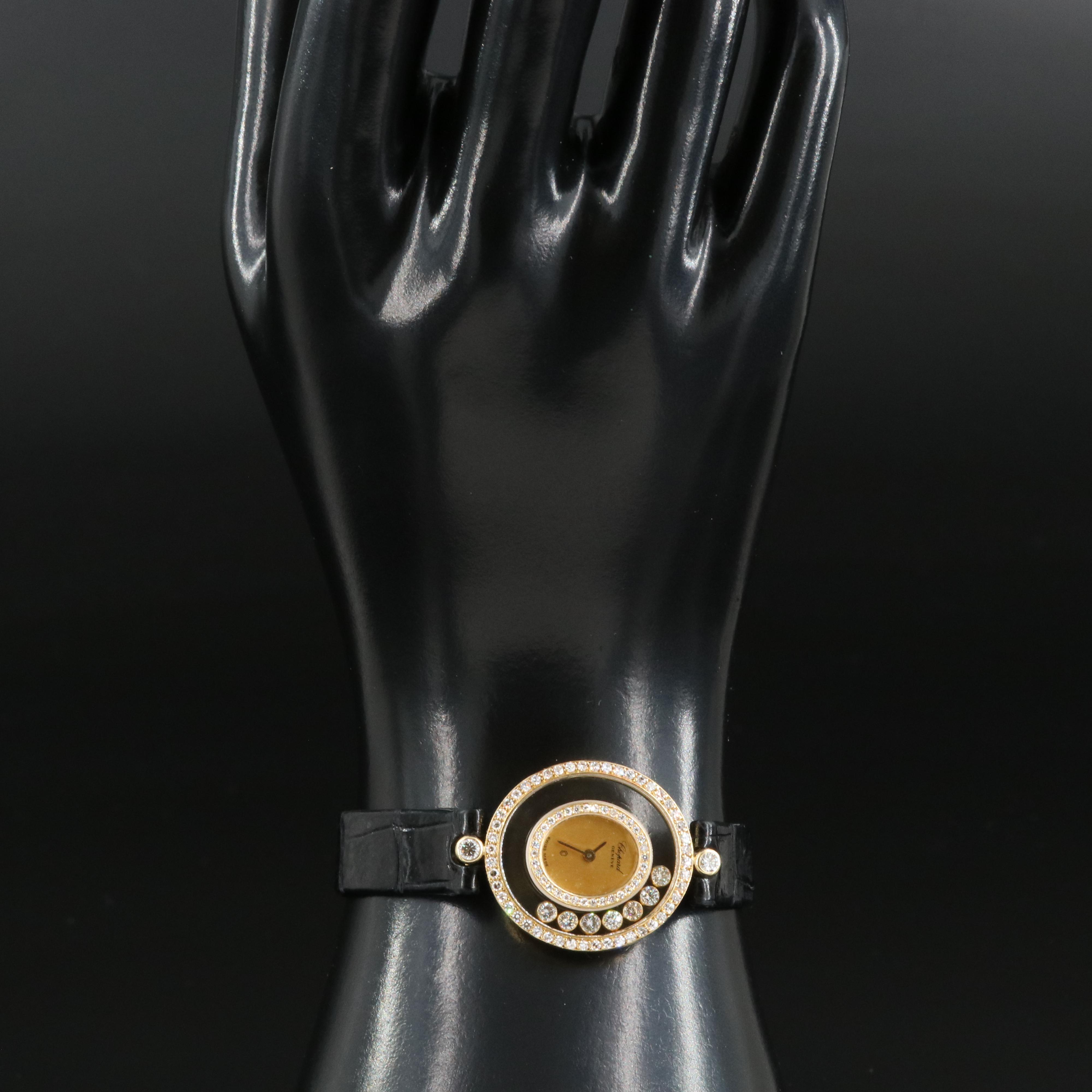 18K and Diamond Chopard Happy Diamonds Watch