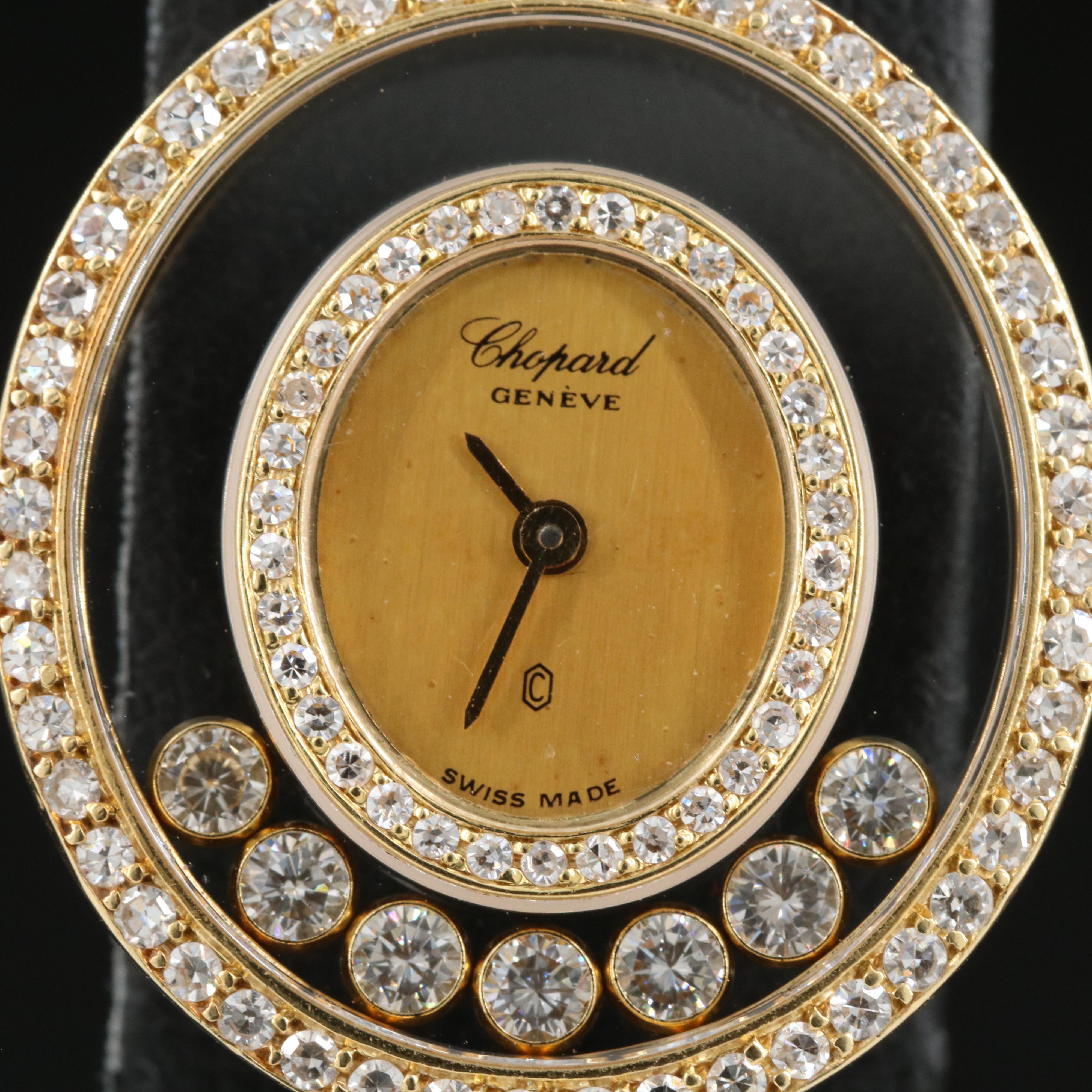 18K and Diamond Chopard Happy Diamonds Watch