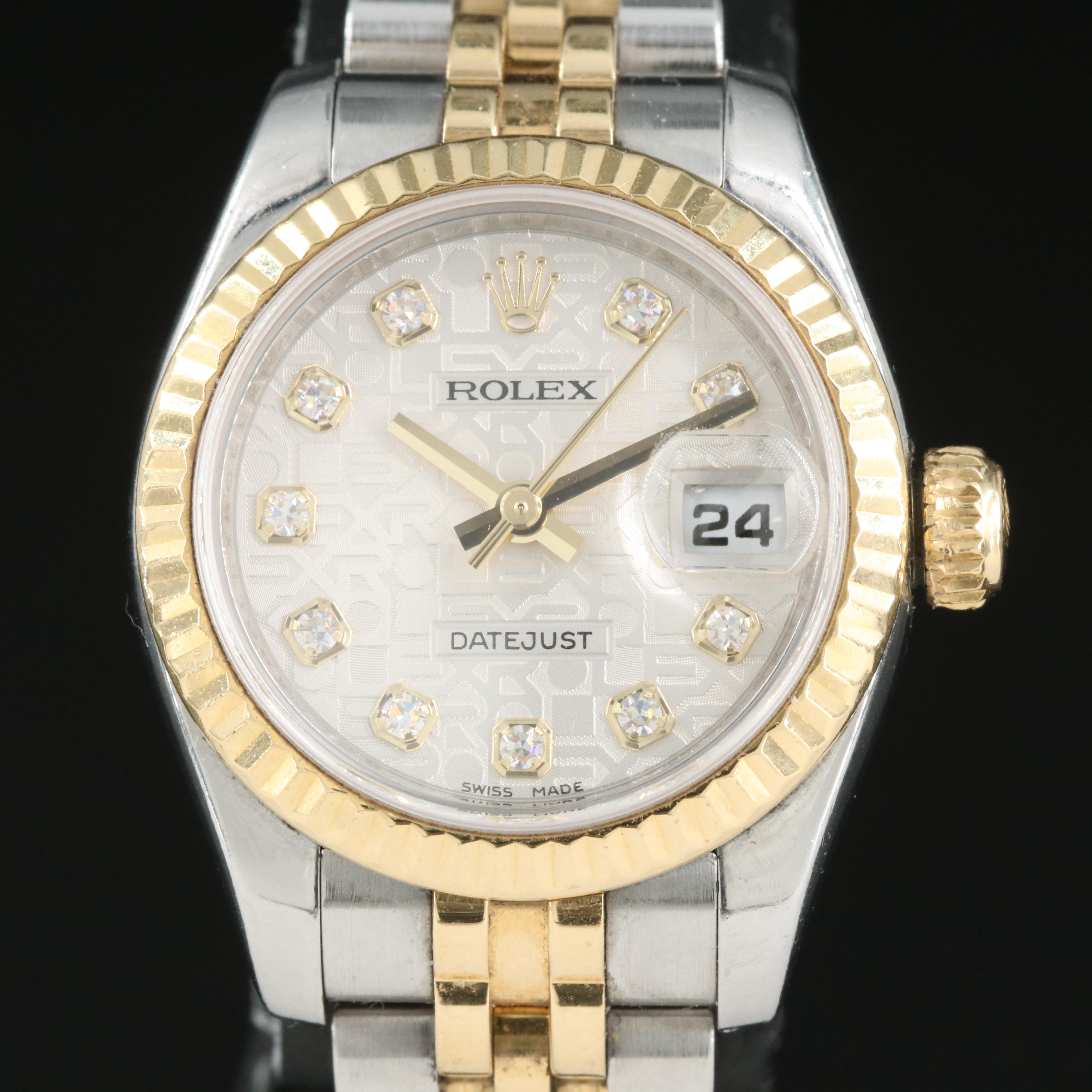 2008 Rolex Factory Diamond Jubilee Dial Datejust Watch