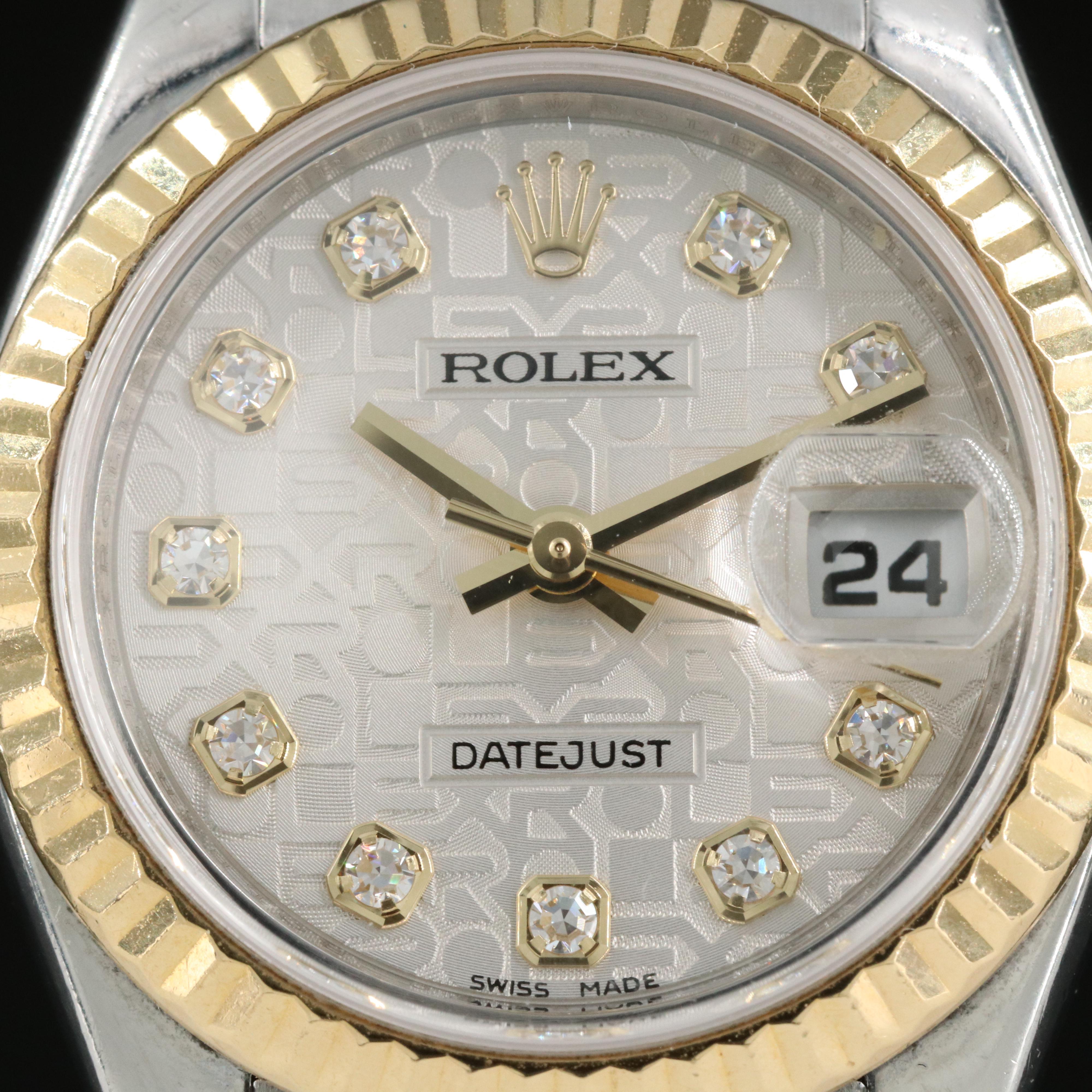 2008 Rolex Factory Diamond Jubilee Dial Datejust Watch