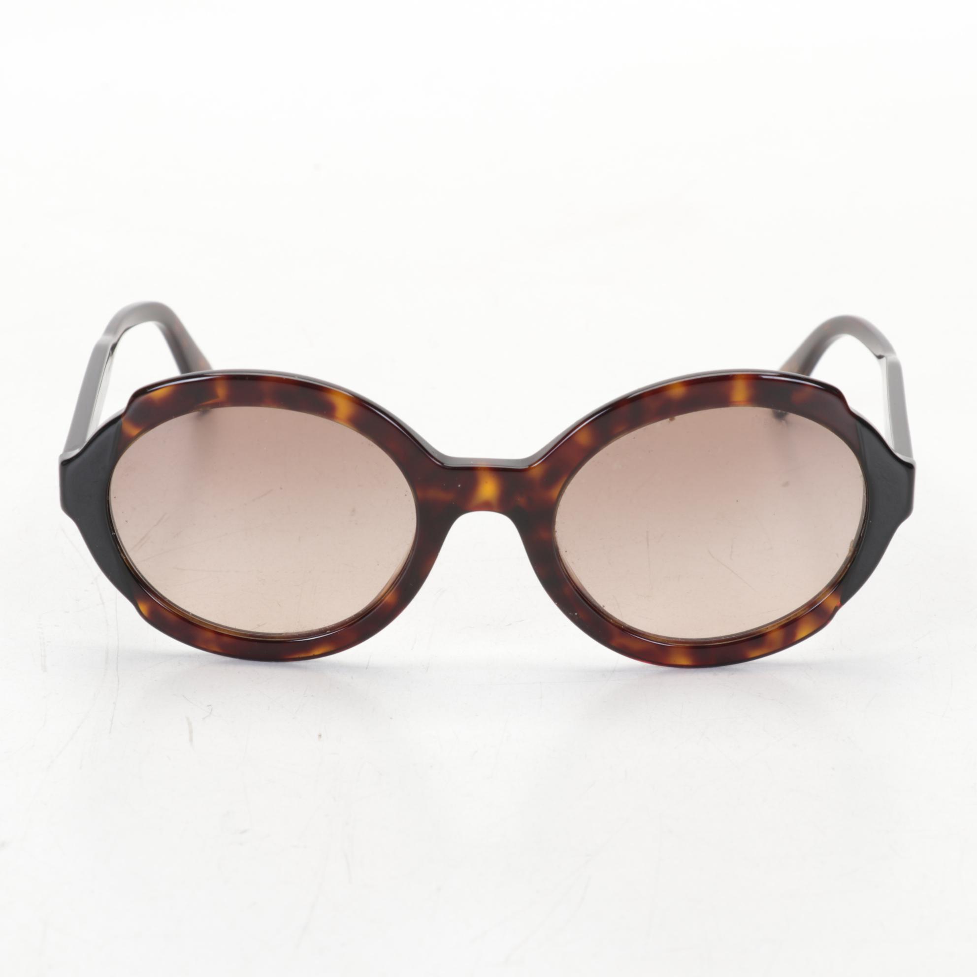 Prada SPR17U Round Sunglasses and VPR19S Prescription Glasses