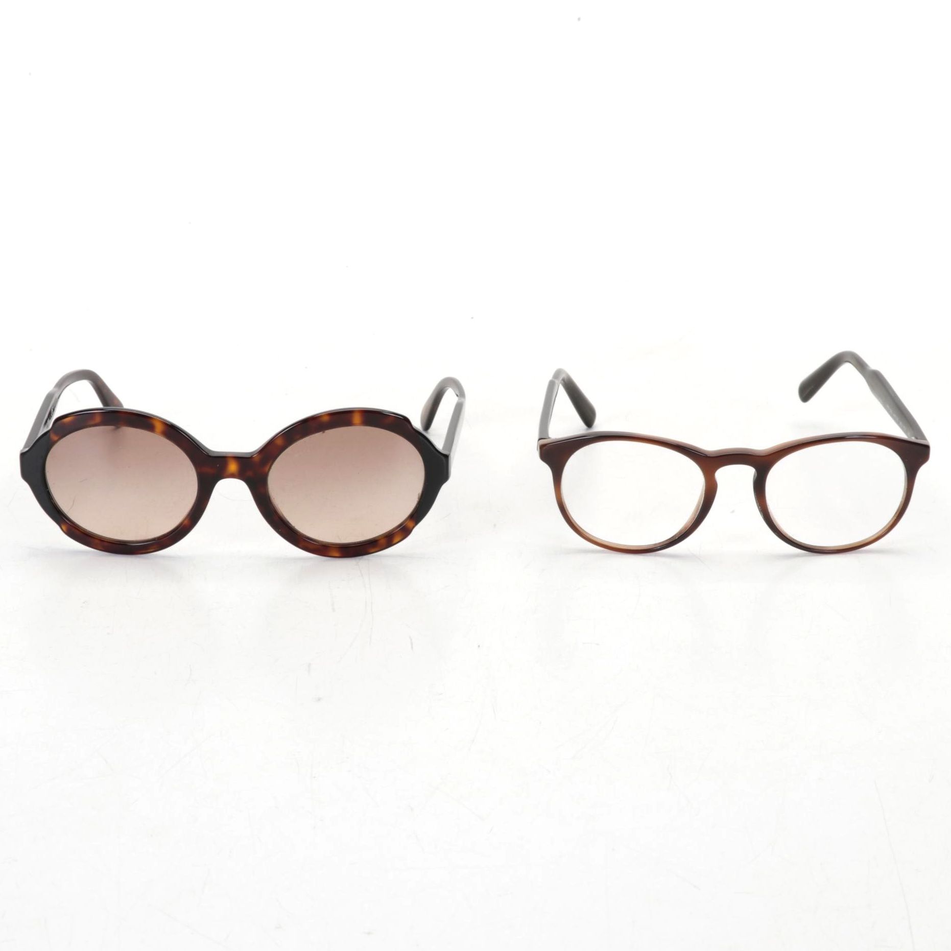 Prada SPR17U Round Sunglasses and VPR19S Prescription Glasses