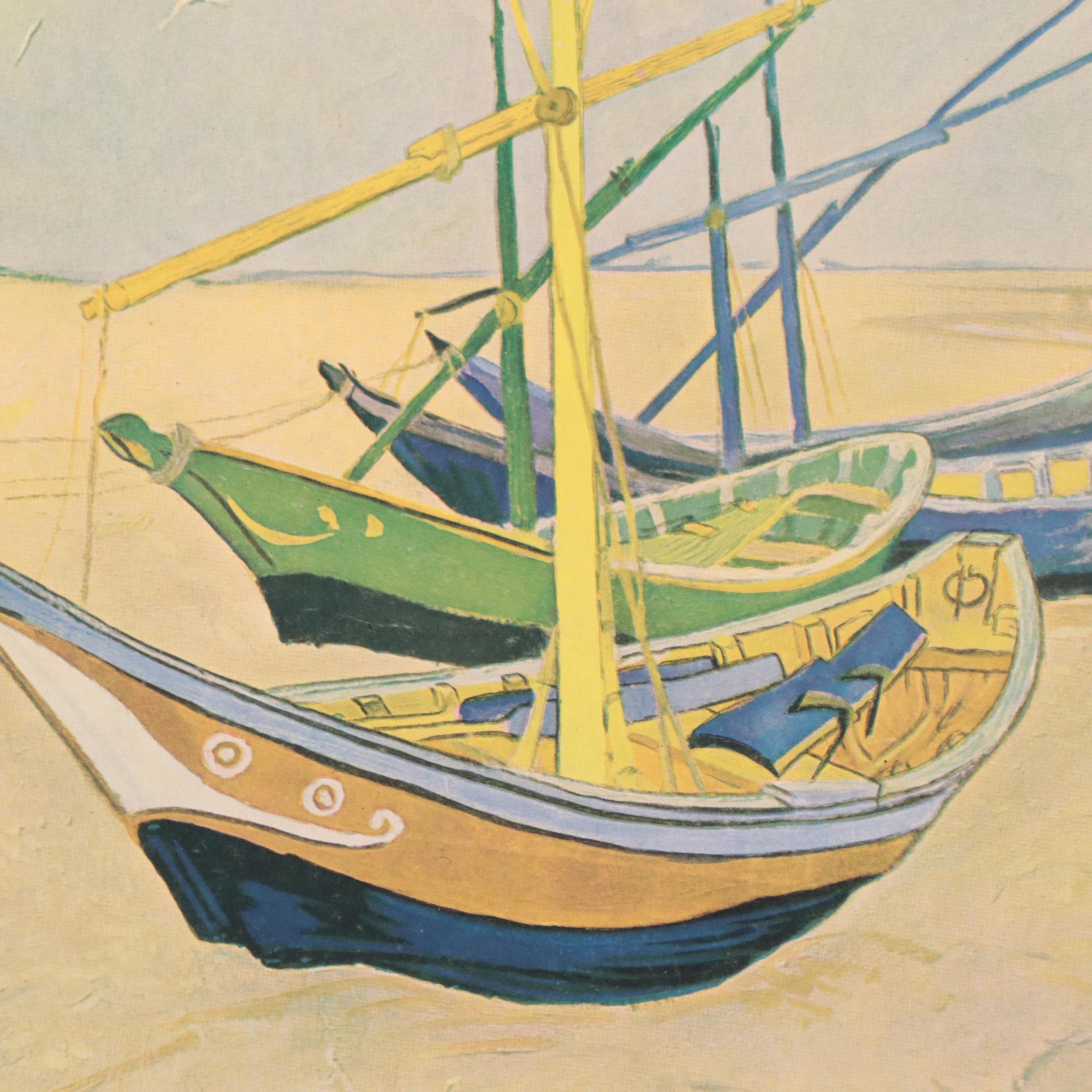 Offset Lithograph After Vincent van Gogh "Fishing Boats on the Beach"