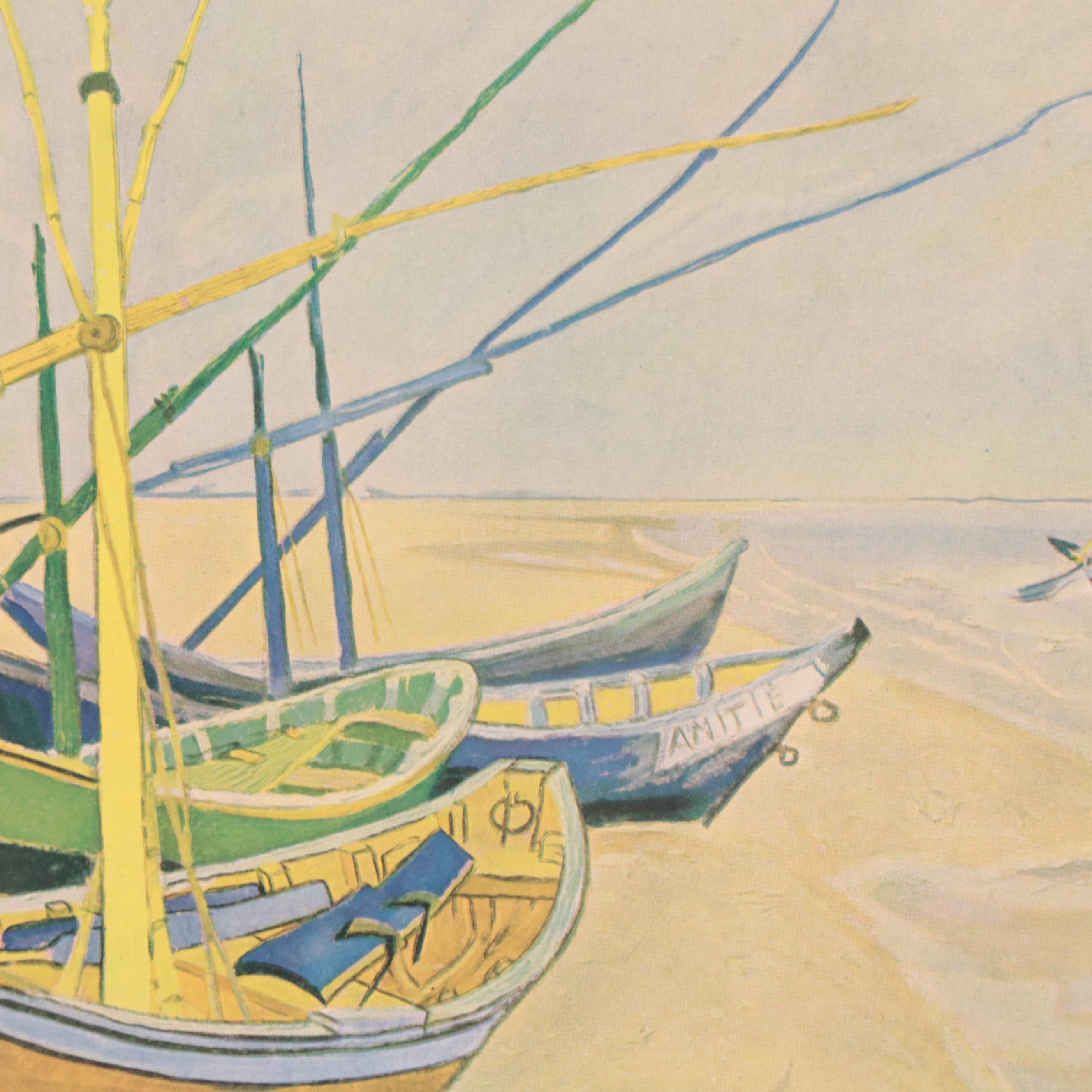 Offset Lithograph After Vincent van Gogh "Fishing Boats on the Beach"
