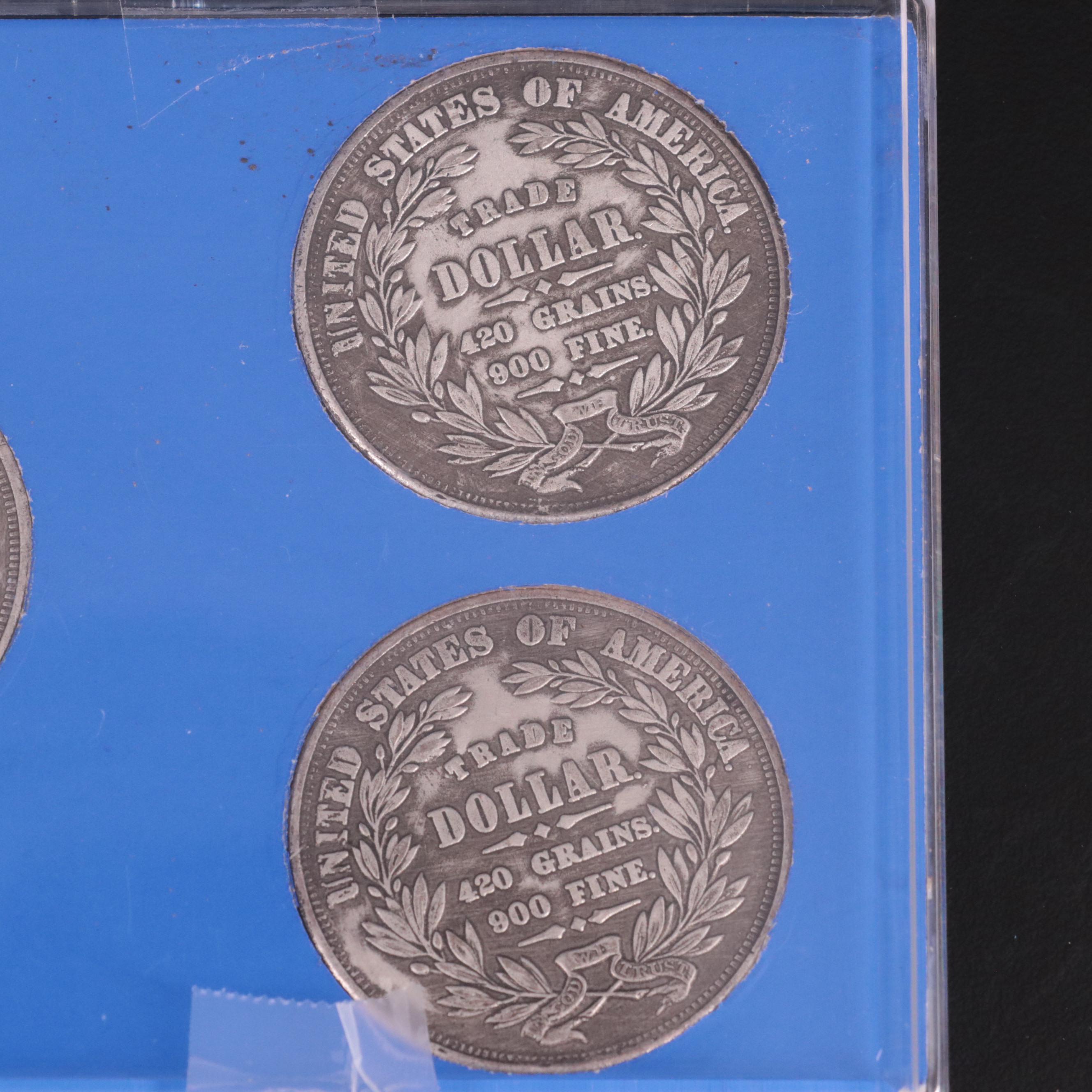 Group of Five 1872 Fantasy Silver Dollars