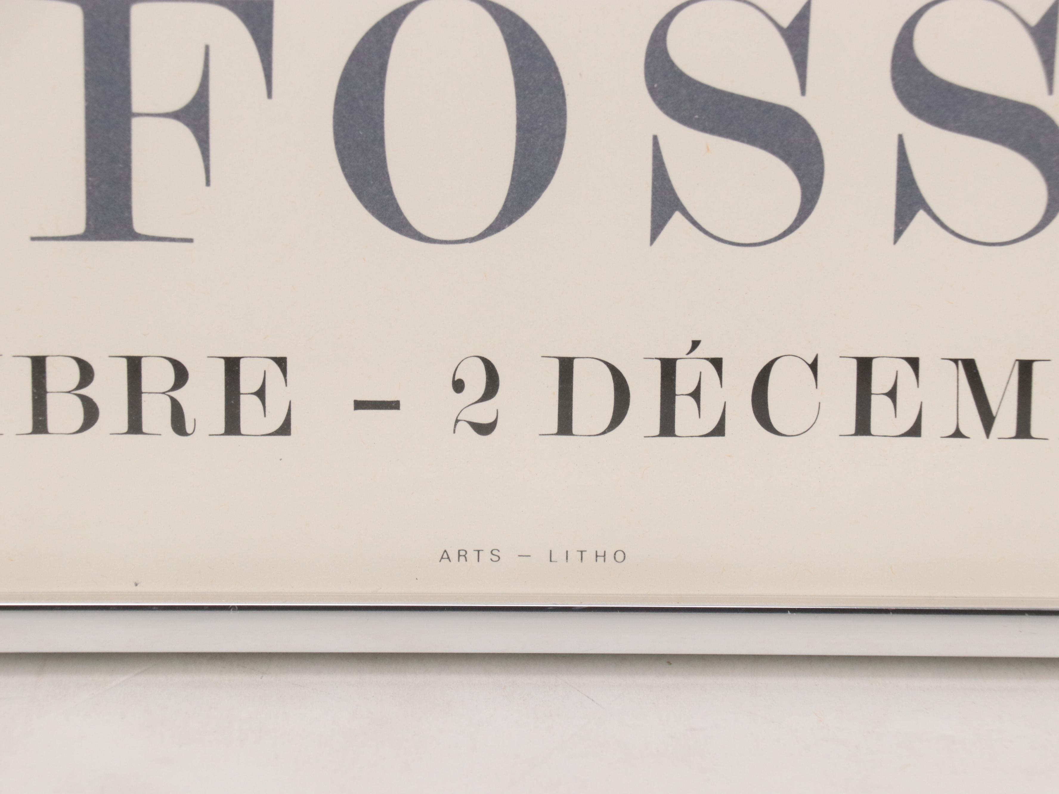 Lithograph Exhibition Poster After Alfred Defossez, 1978