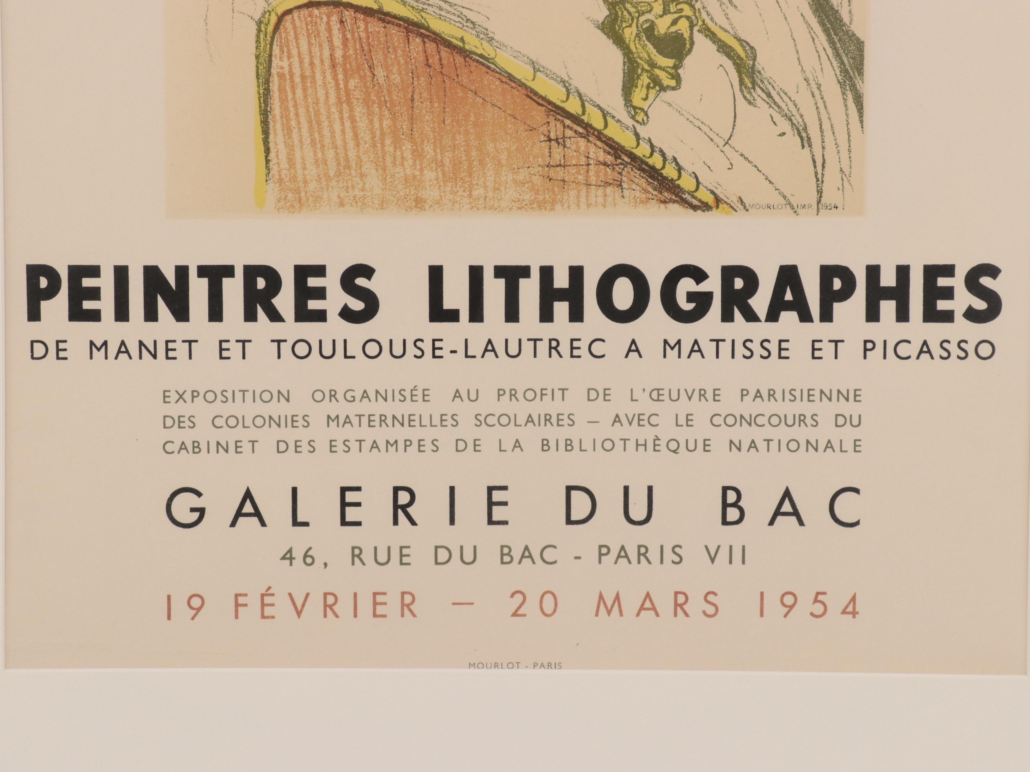 Lithograph Poster After Henri de Toulouse-Lautrec "Peintres Lithographes"