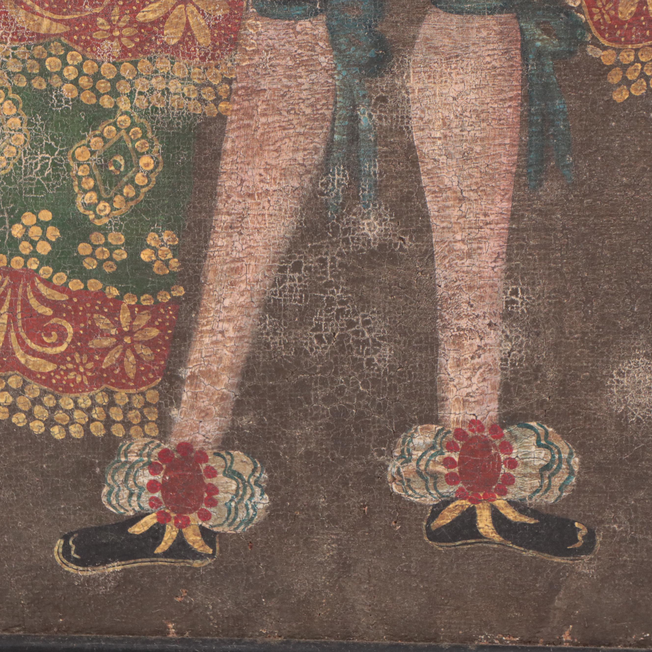 Cuzco School Angel with Arquebus Oil Painting