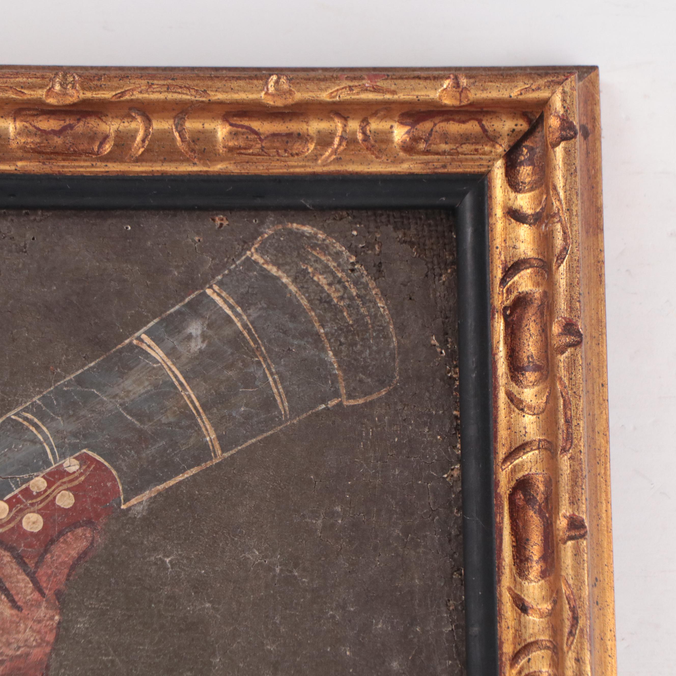 Cuzco School Angel with Arquebus Oil Painting