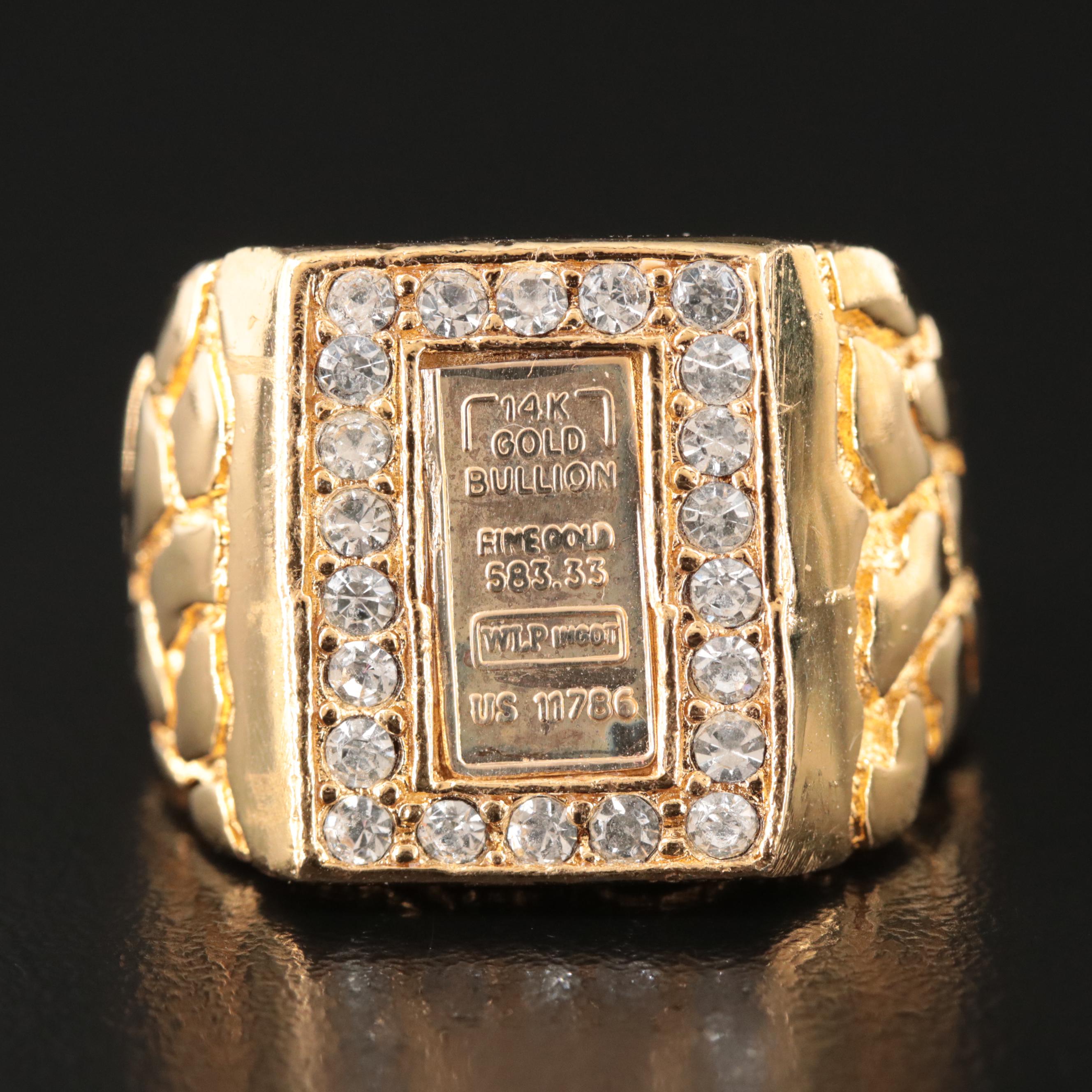 Nugget Ring with a 14K Ingot