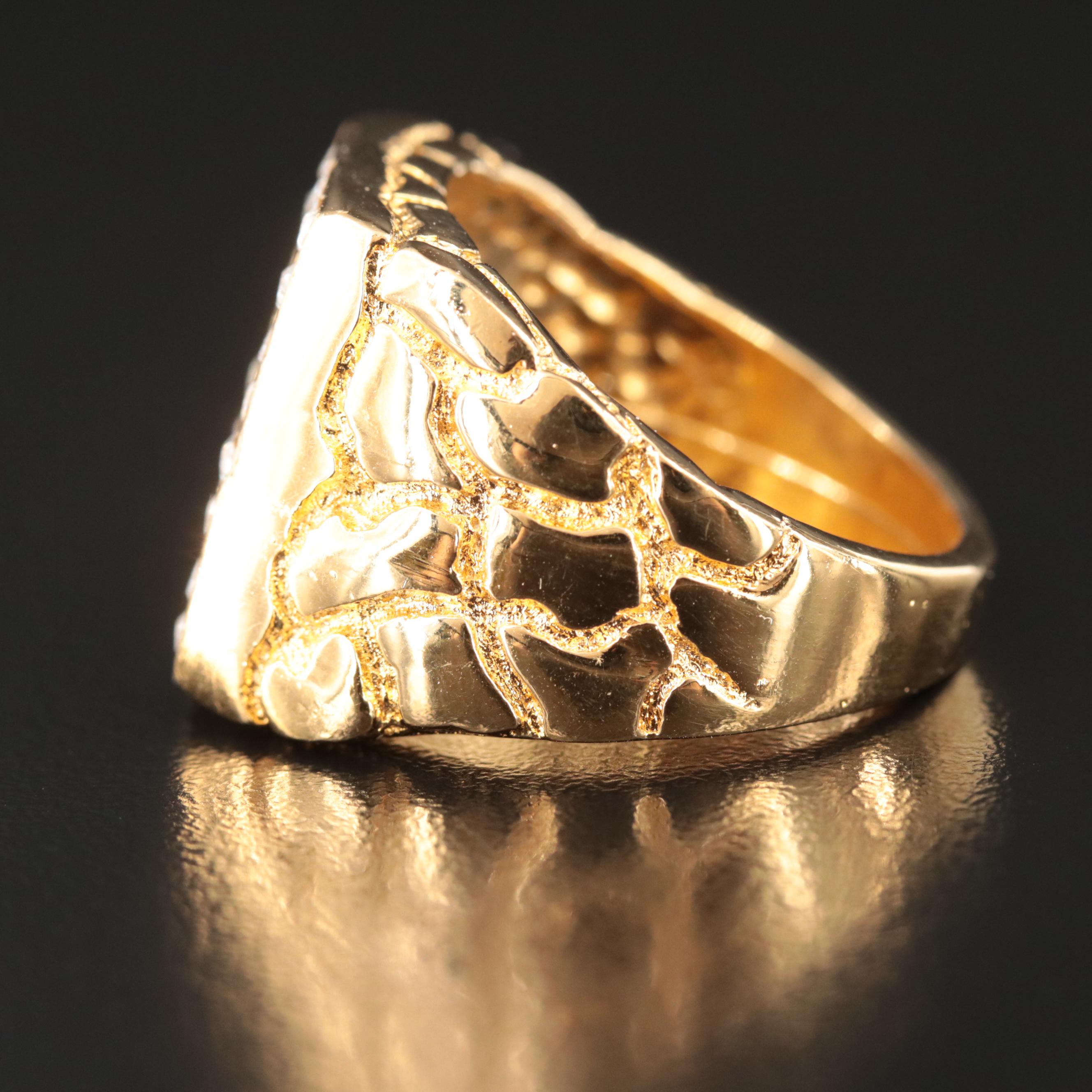 Nugget Ring with a 14K Ingot