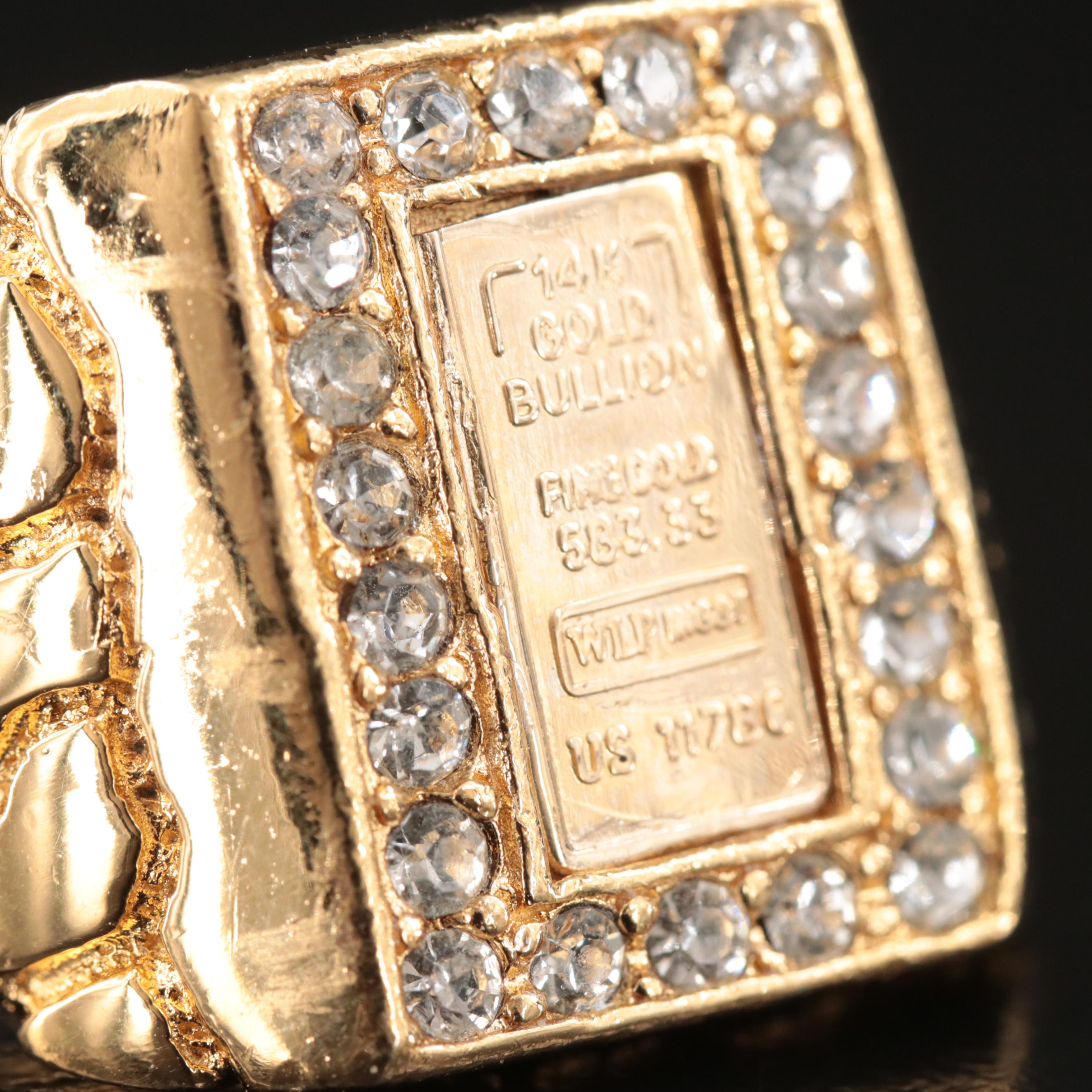 Nugget Ring with a 14K Ingot
