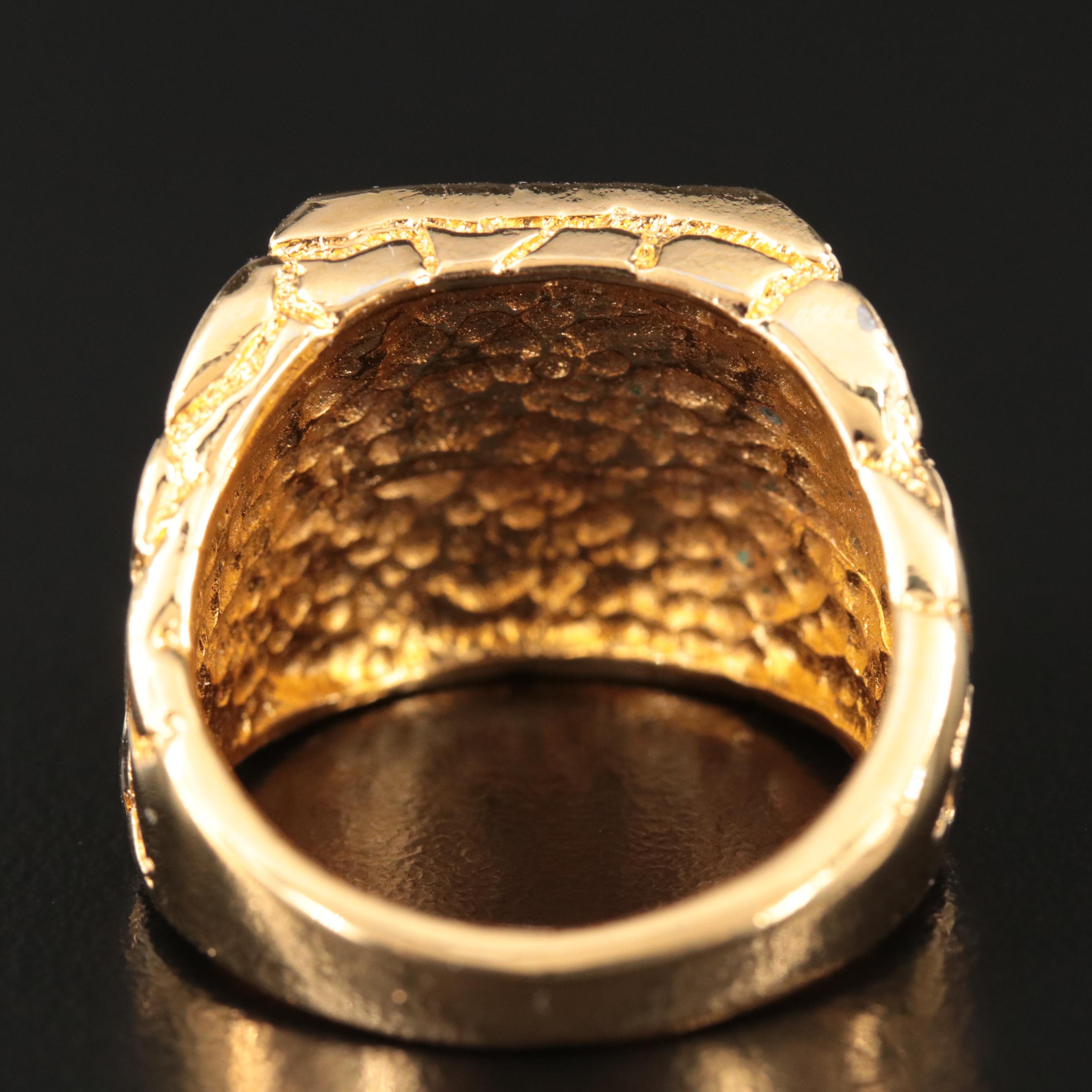 Nugget Ring with a 14K Ingot