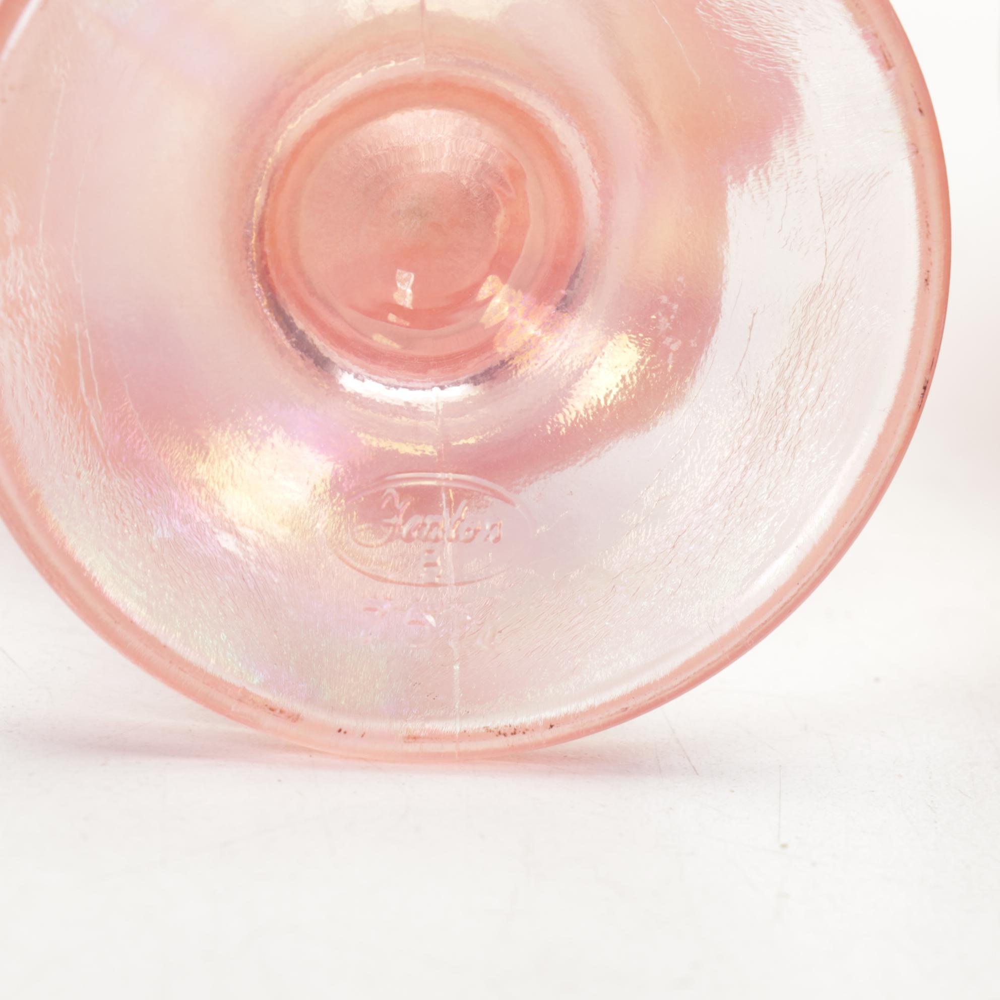 Viking Swung Glass Vases, Fenton Fairy Lamps, More Hobnail, Iridescent Glassware