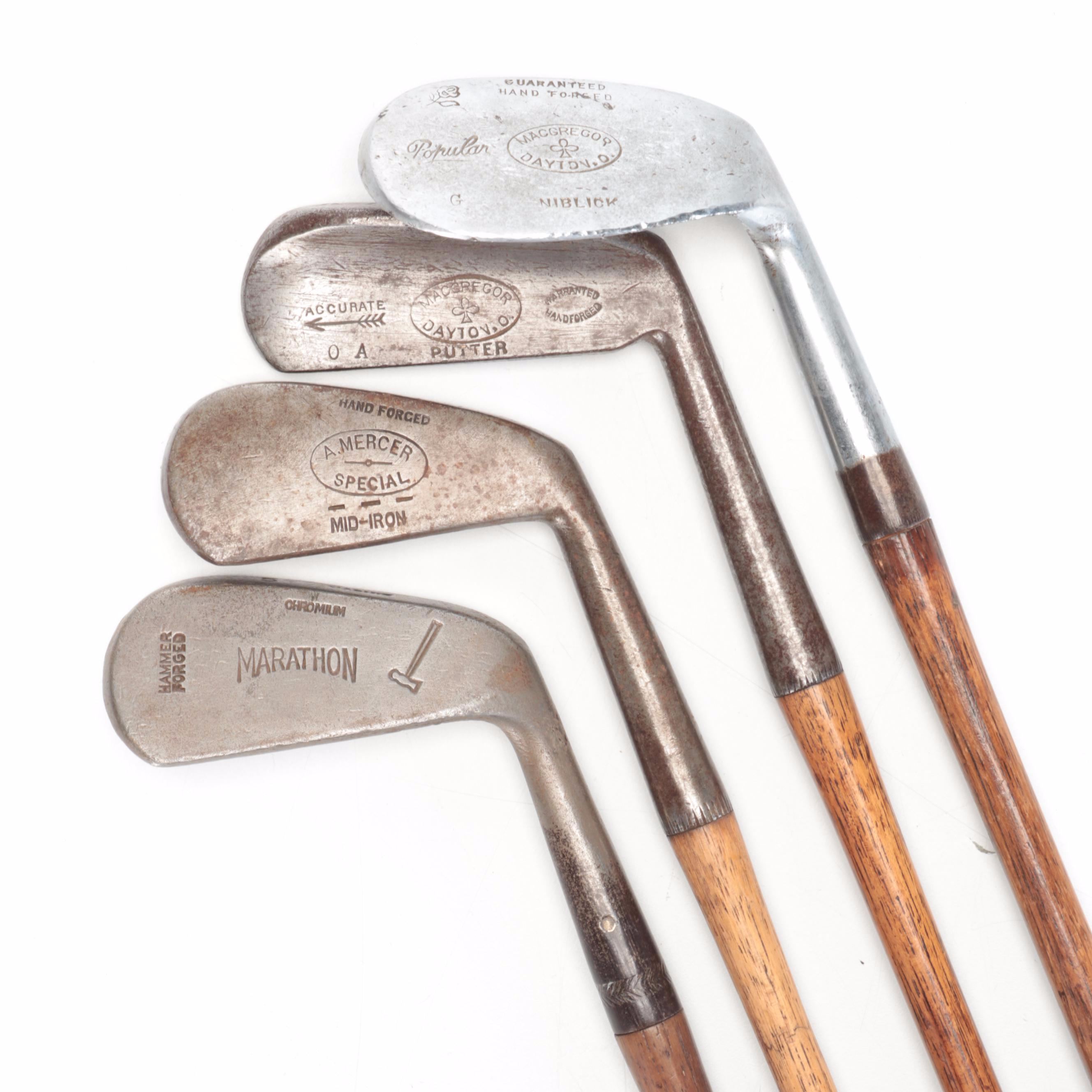 MacGregor Hickory Shaft Irons, Master Driver, Other Golf Club