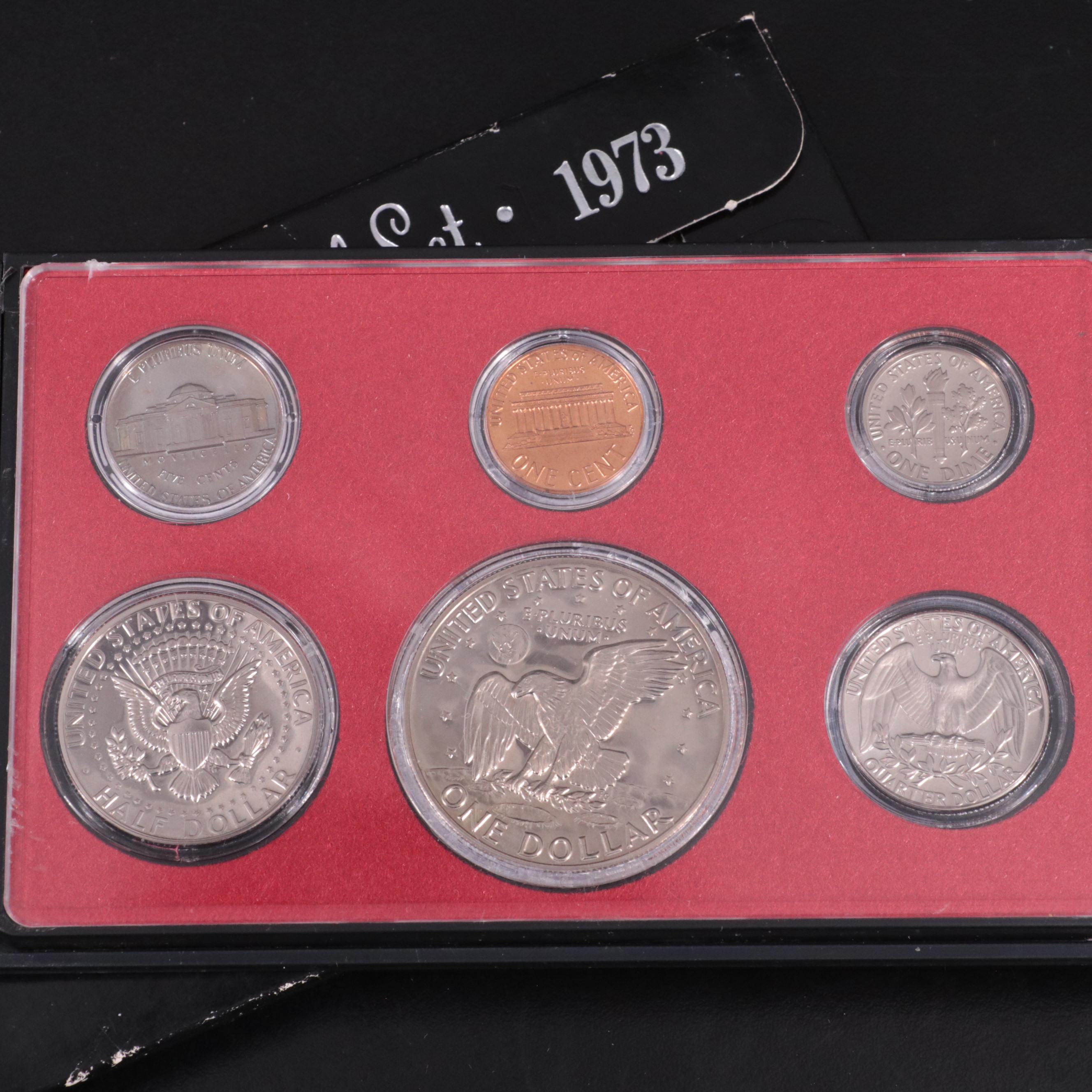 Collection of Thirteen Different United States Proof Sets 1968-1980 Complete