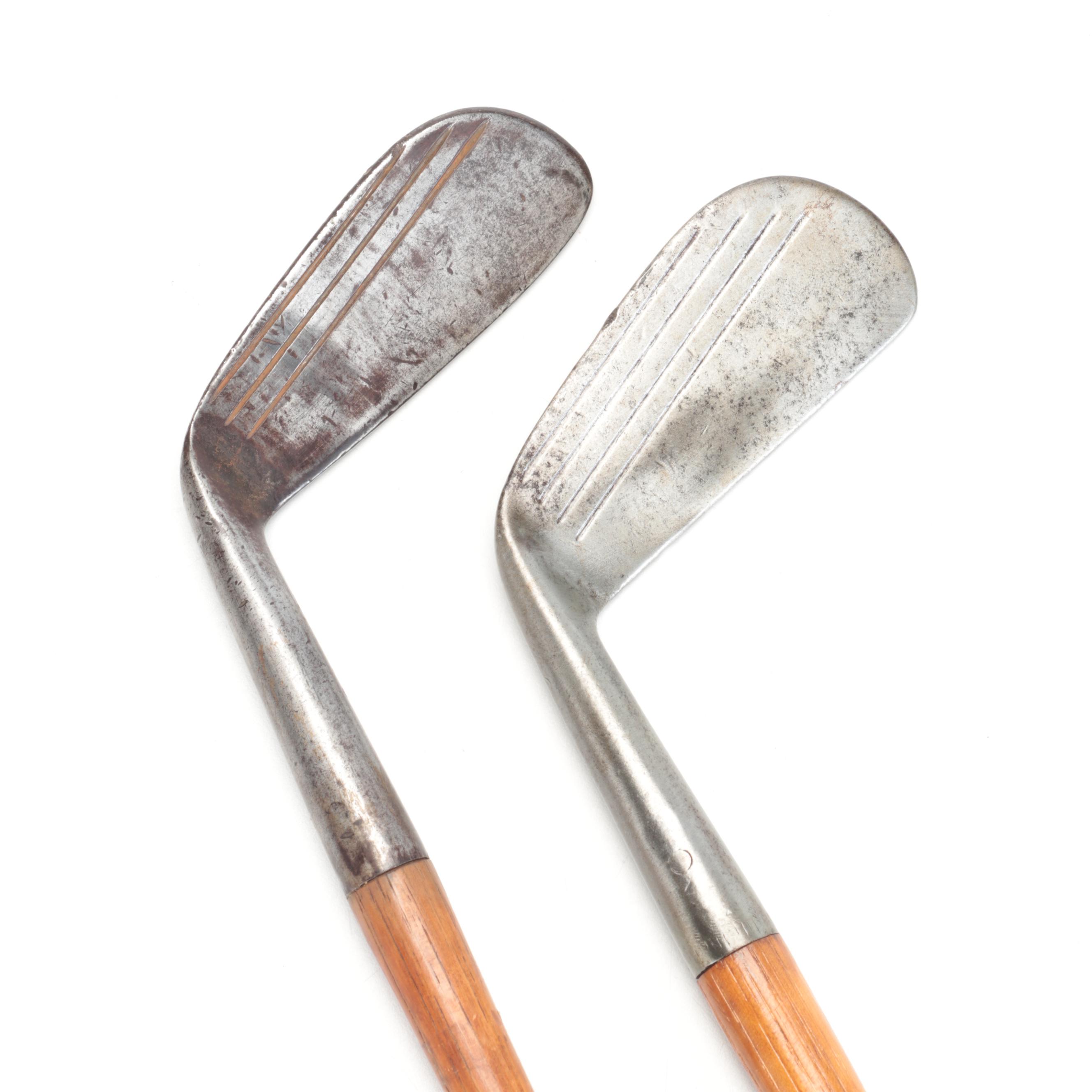 Spalding Ky Laffoon 3 Wood and Other Spalding Kro-Flite Hickory Shaft Golf Clubs