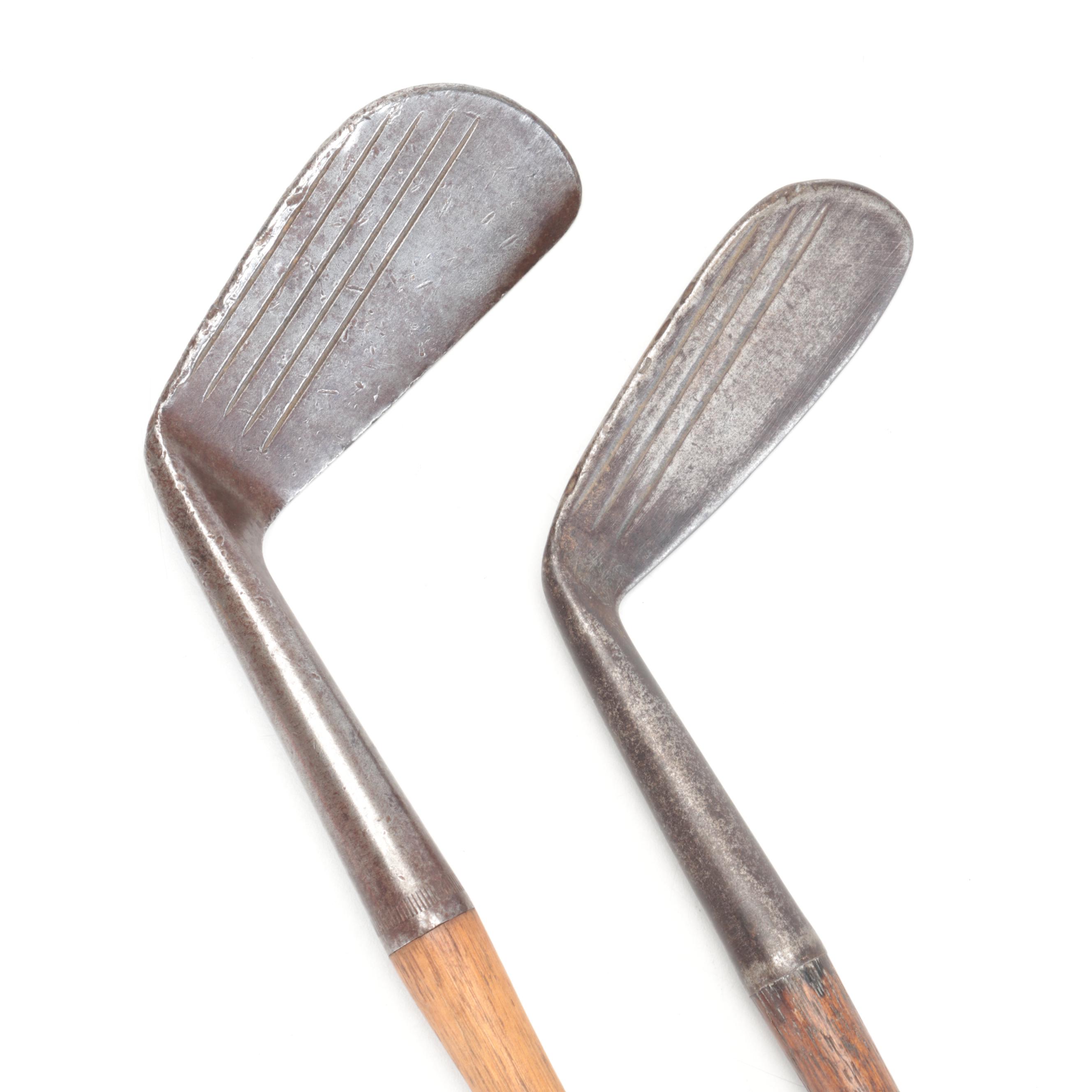 Spalding Ky Laffoon 3 Wood and Other Spalding Kro-Flite Hickory Shaft Golf Clubs